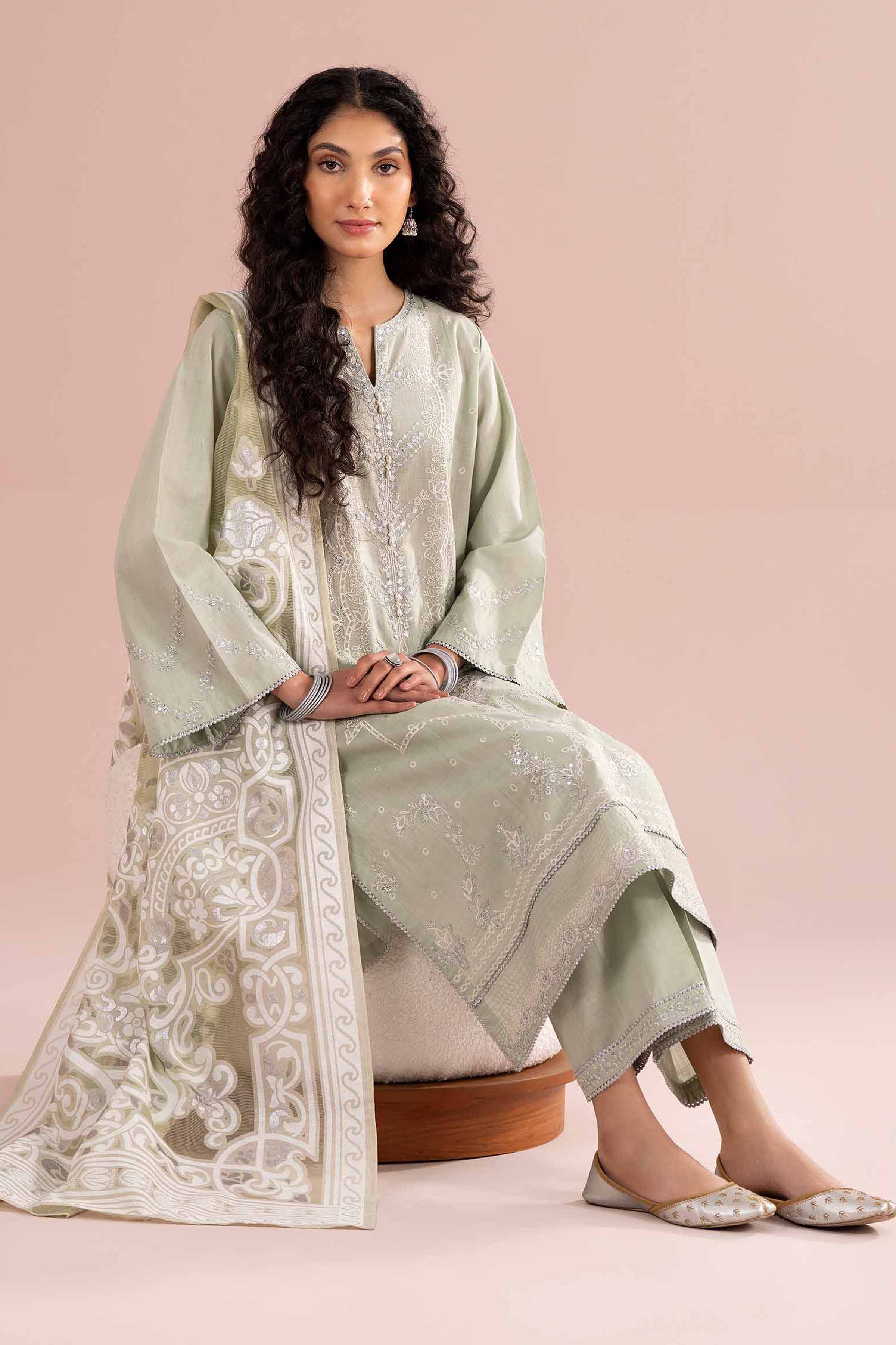 3 Piece - Embroidered Suit - PE26-316