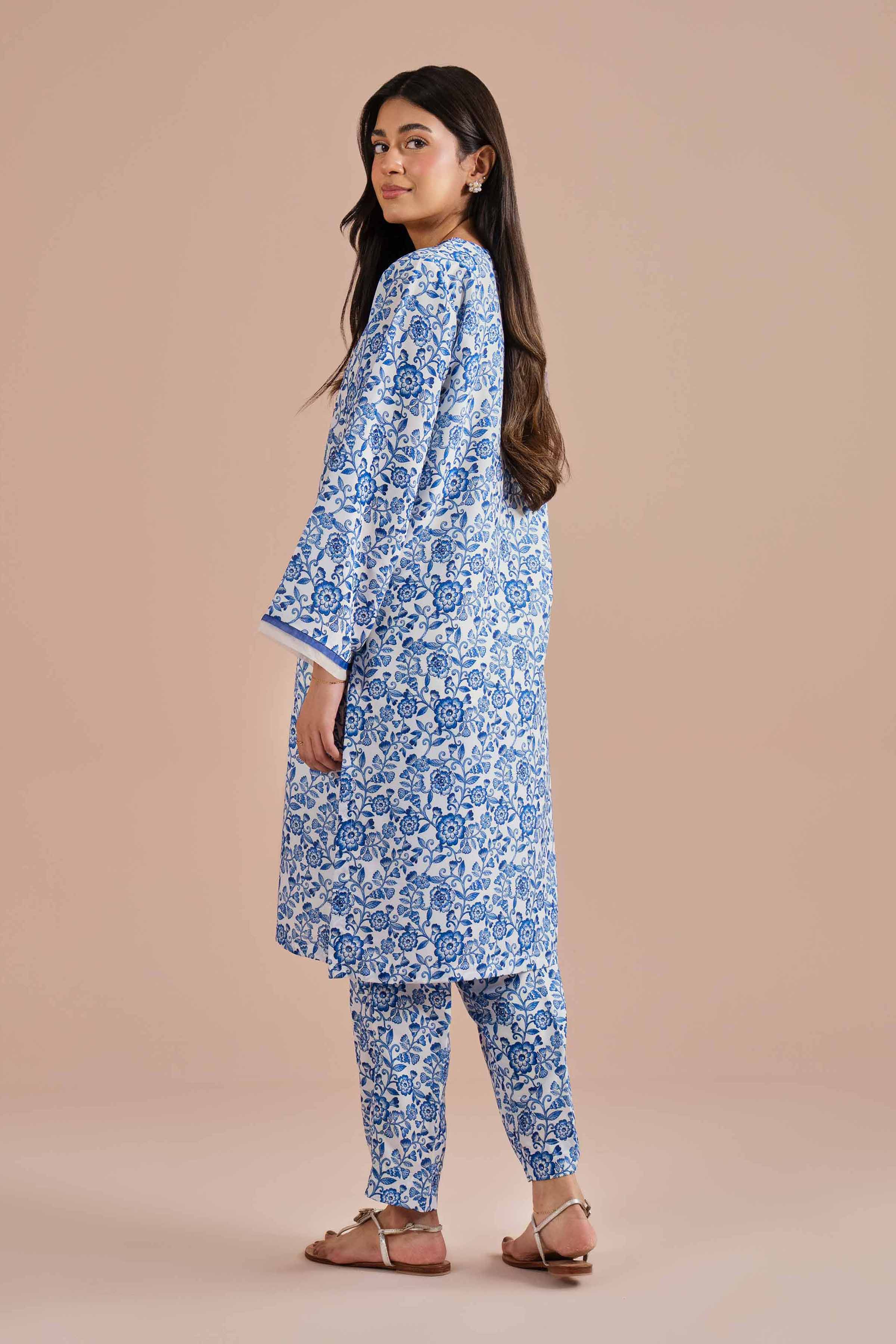 2 Piece - Printed Embroidered Suit - PE26-32