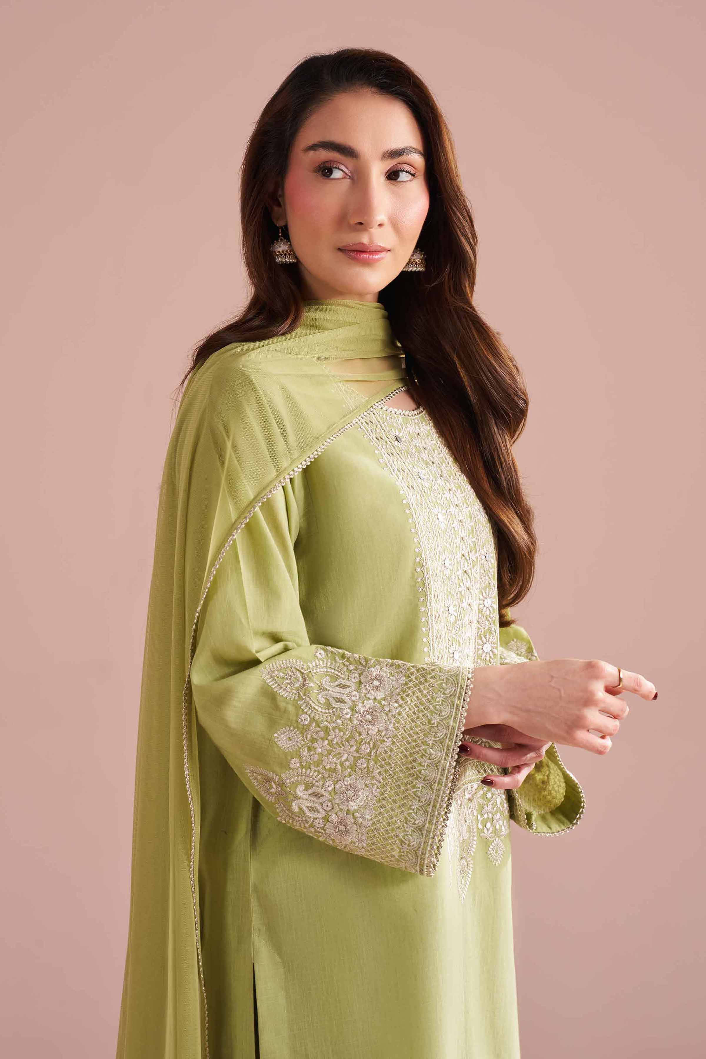 3 Piece - Embroidered Suit - PE26-323