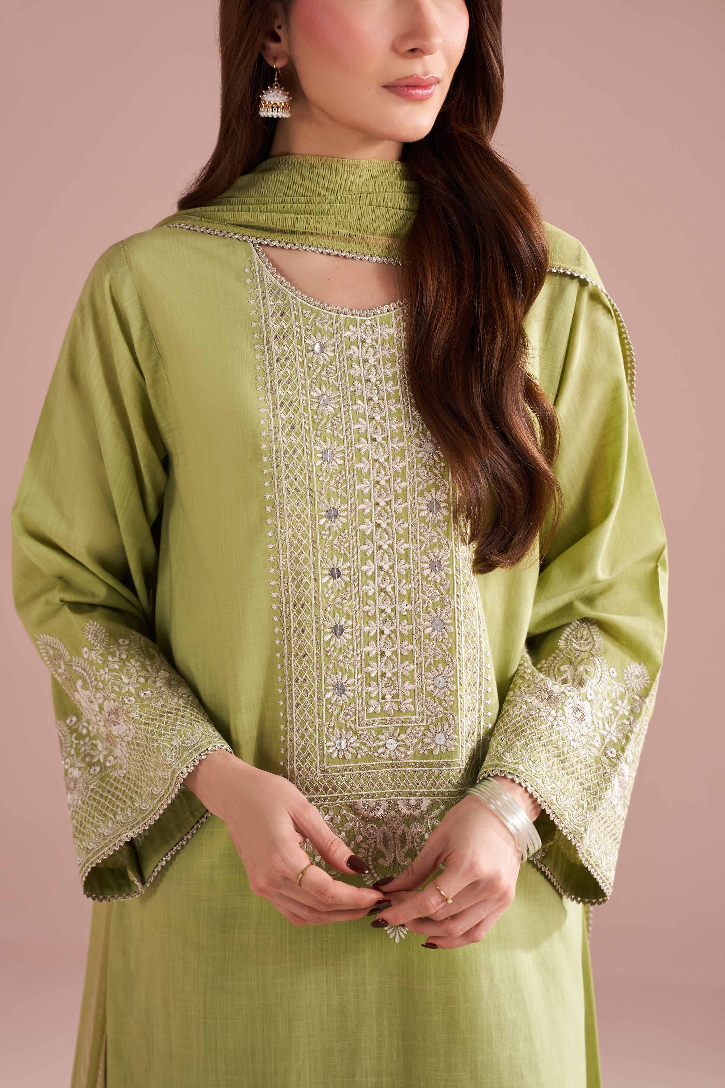 3 Piece - Embroidered Suit - PE26-323
