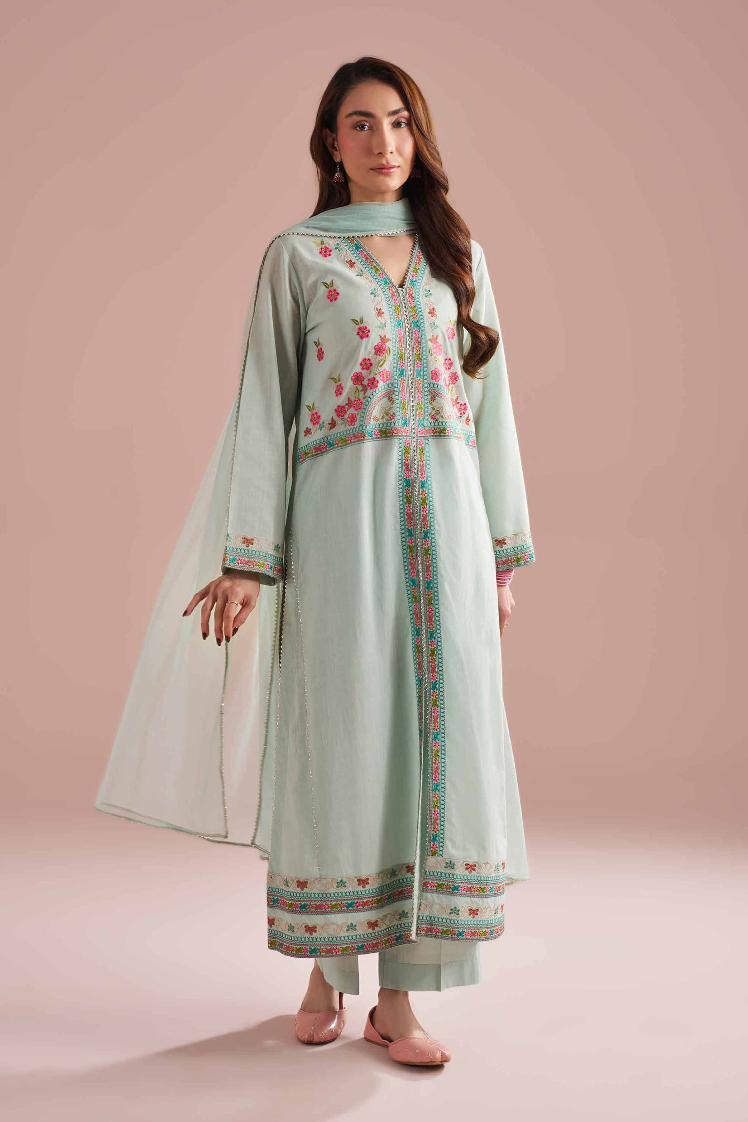 3 Piece - Embroidered Suit - PE26-324