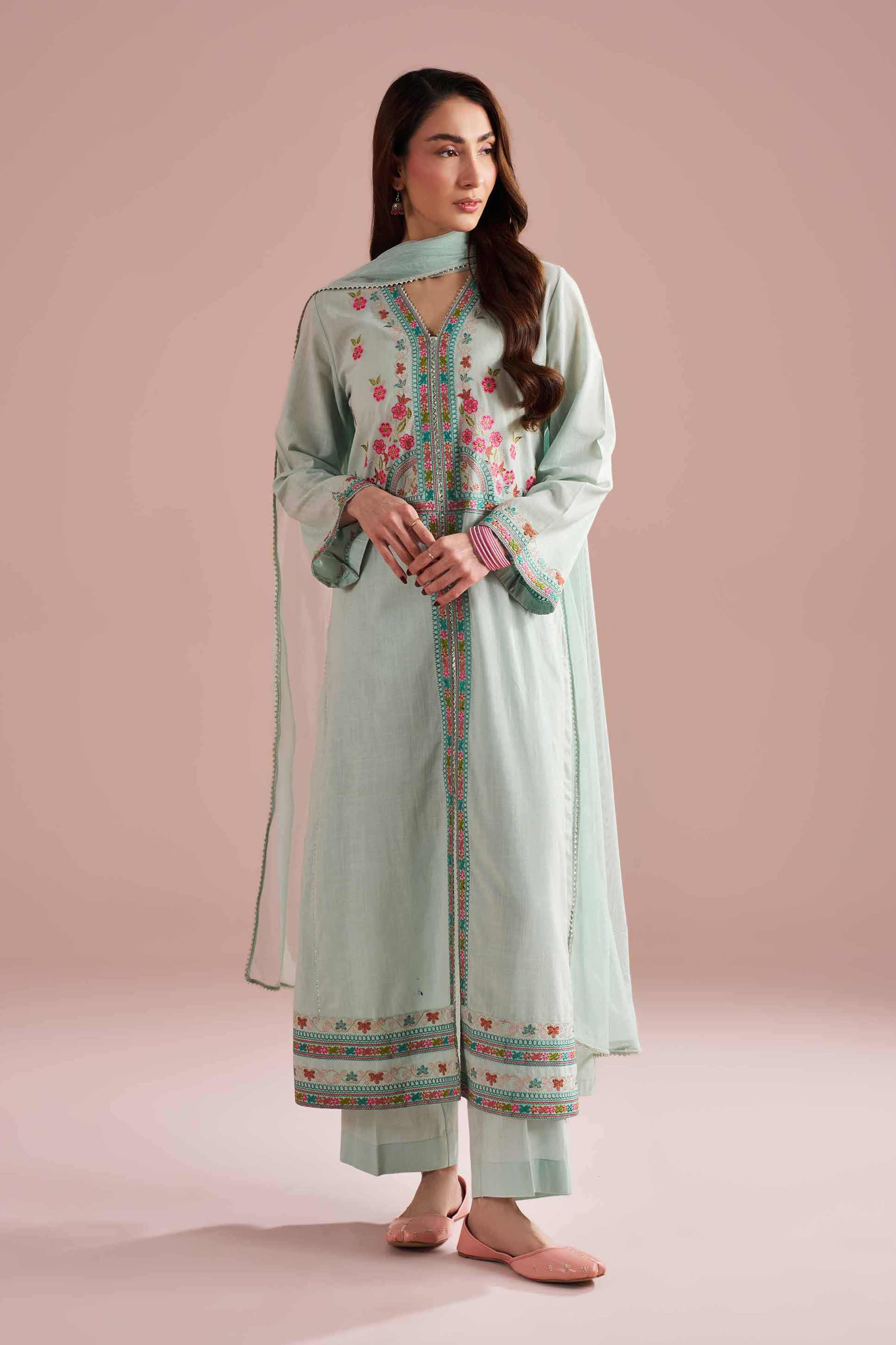 3 Piece - Embroidered Suit - PE26-324