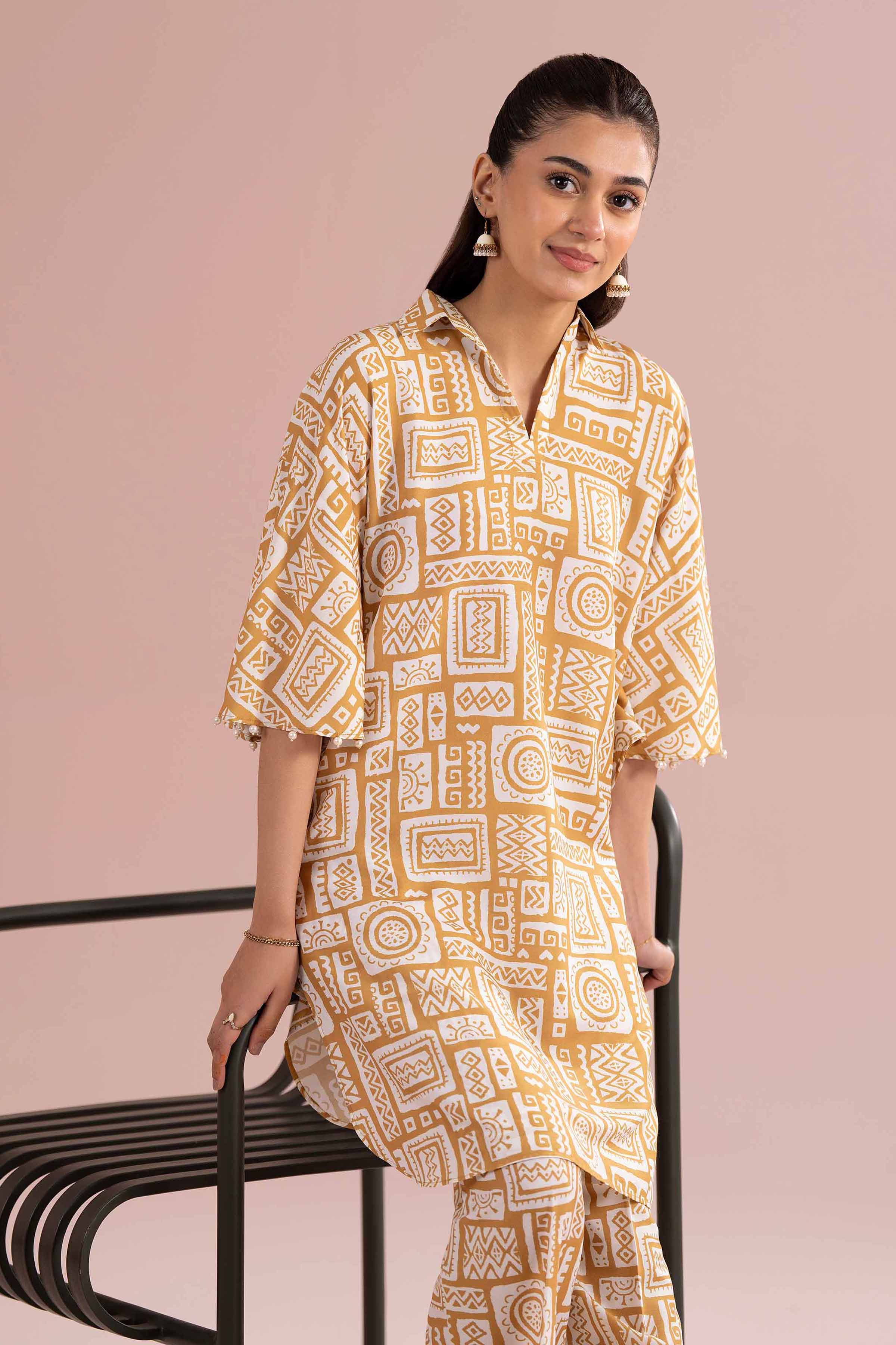 2 Piece - Printed Suit - PE26-362 Yellow Lawn 2PC Printed