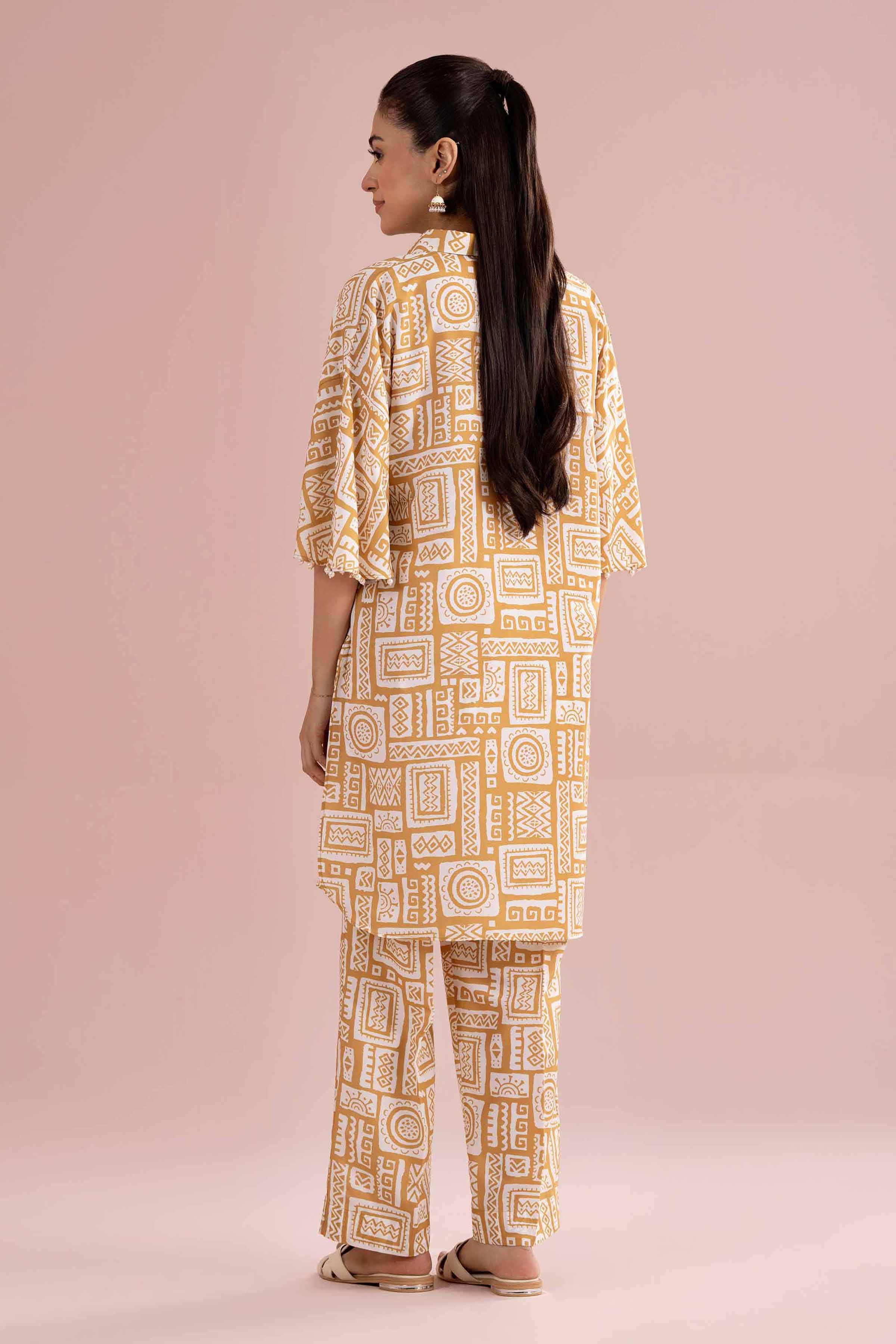 2 Piece - Printed Suit - PE26-362 Yellow Lawn 2PC Printed
