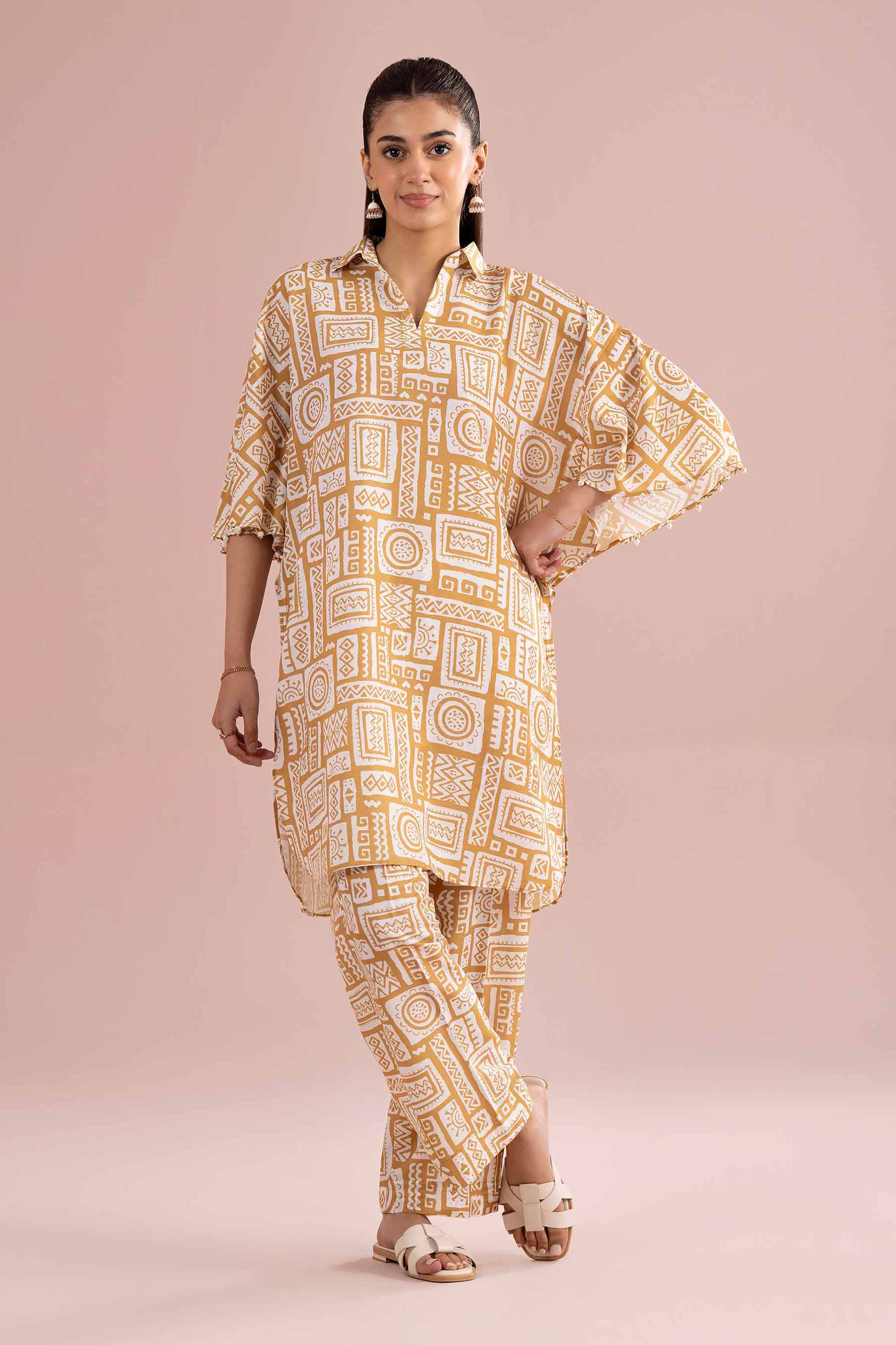 2 Piece - Printed Suit - PE26-362 Yellow Lawn 2PC Printed