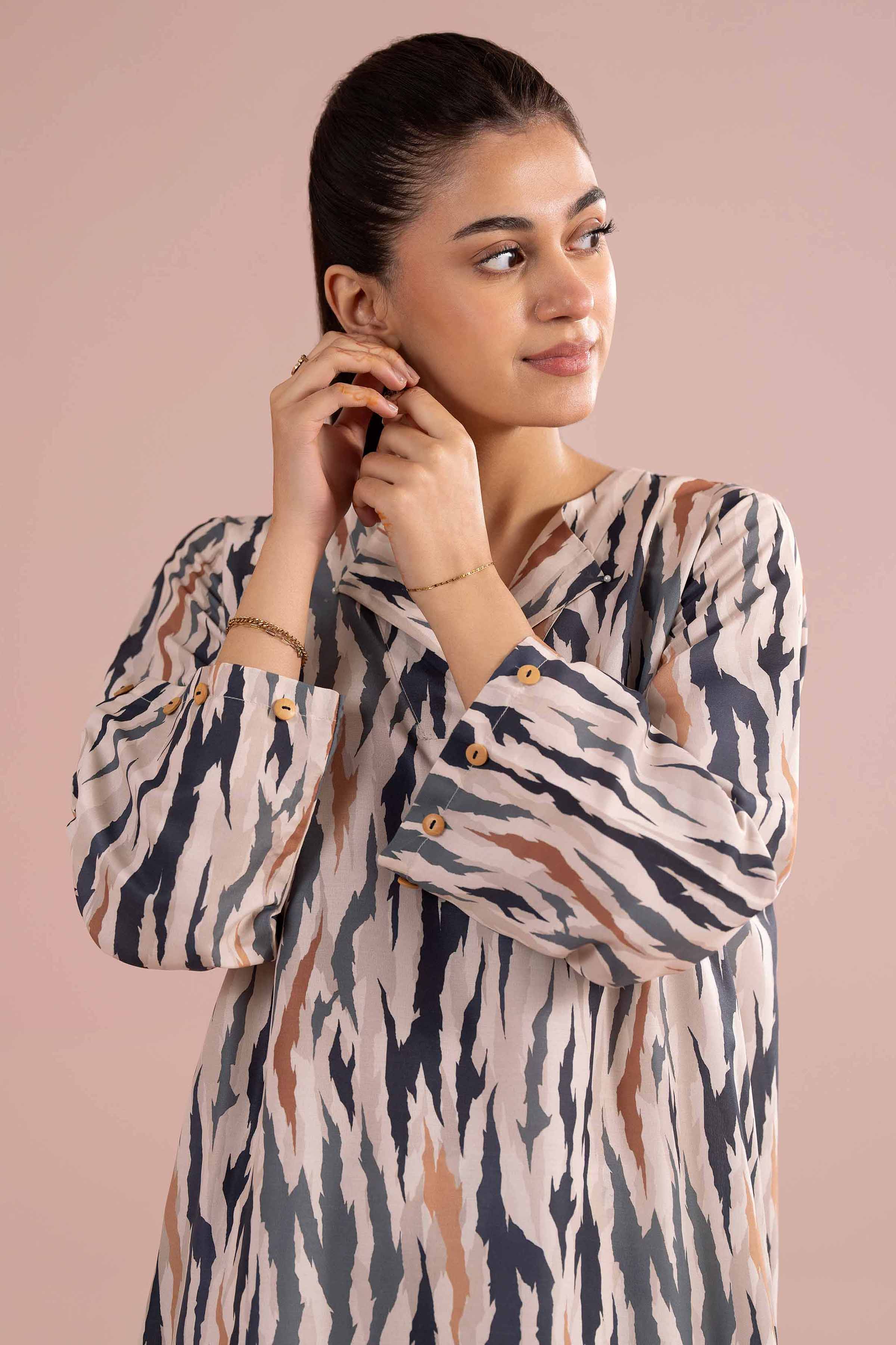 2 Piece - Printed Suit - PE26-365 Beige Lawn 2PC Printed