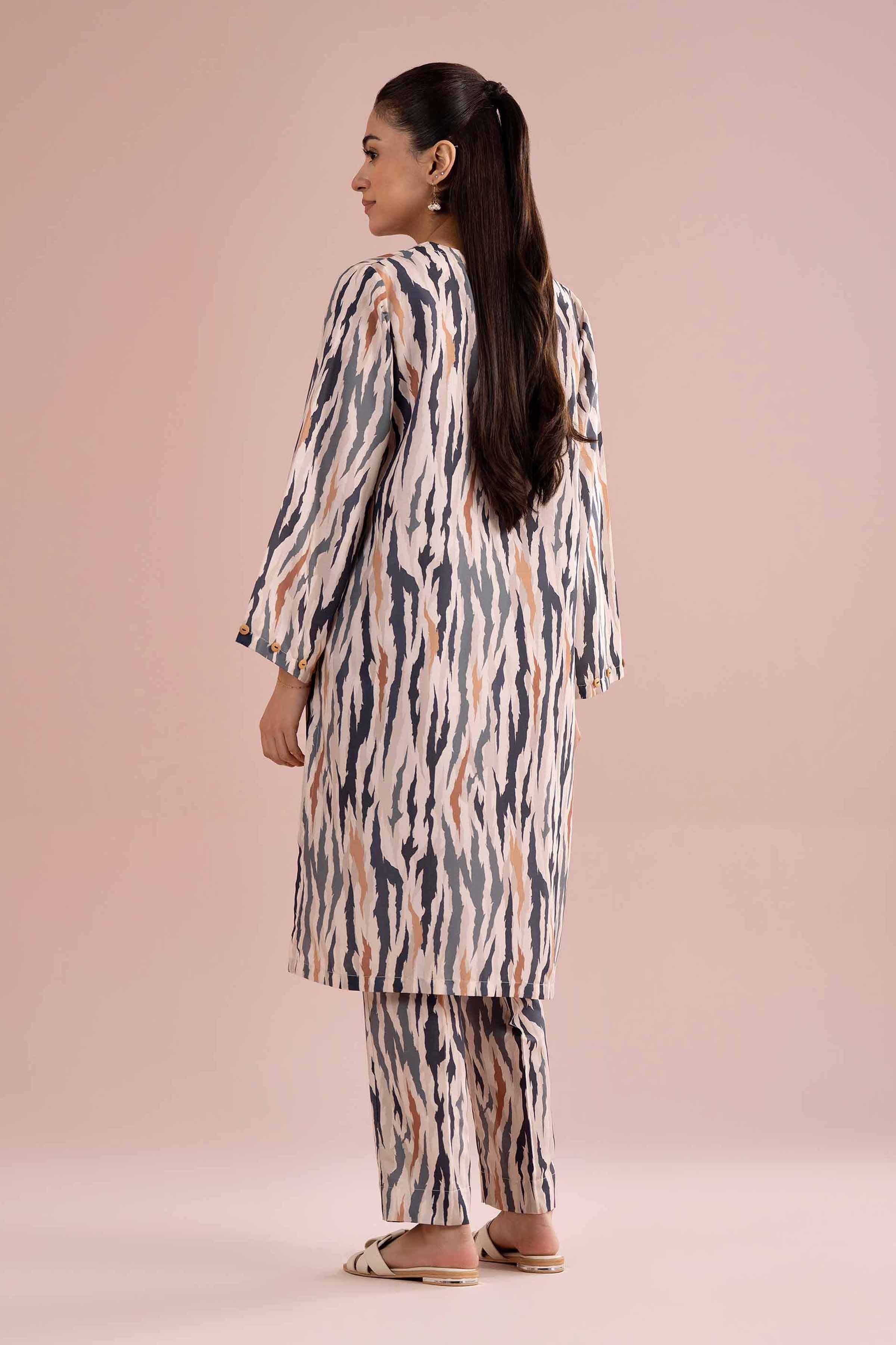 2 Piece - Printed Suit - PE26-365 Beige Lawn 2PC Printed