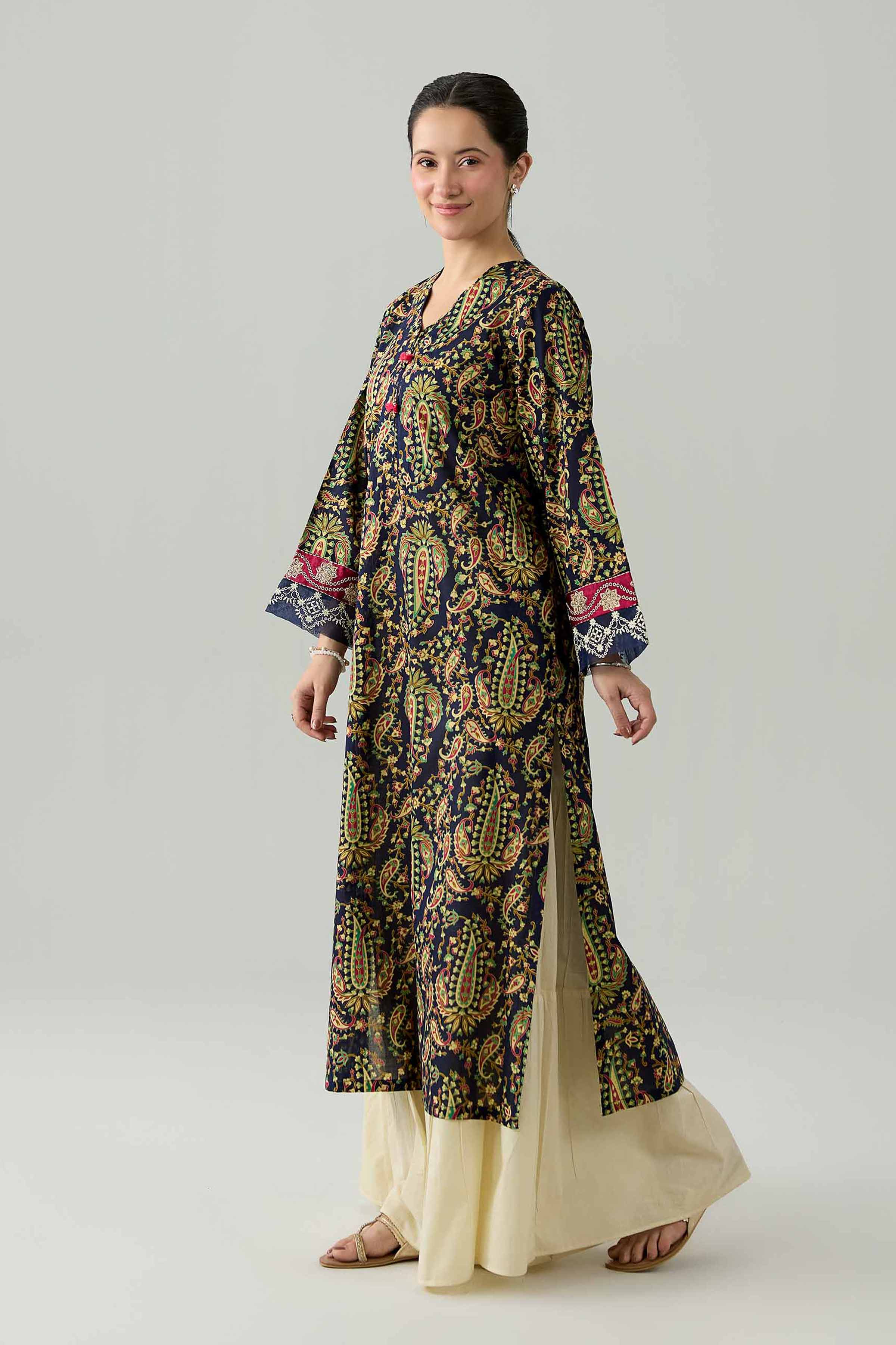 Printed Embroidered Shirt - PE26-373