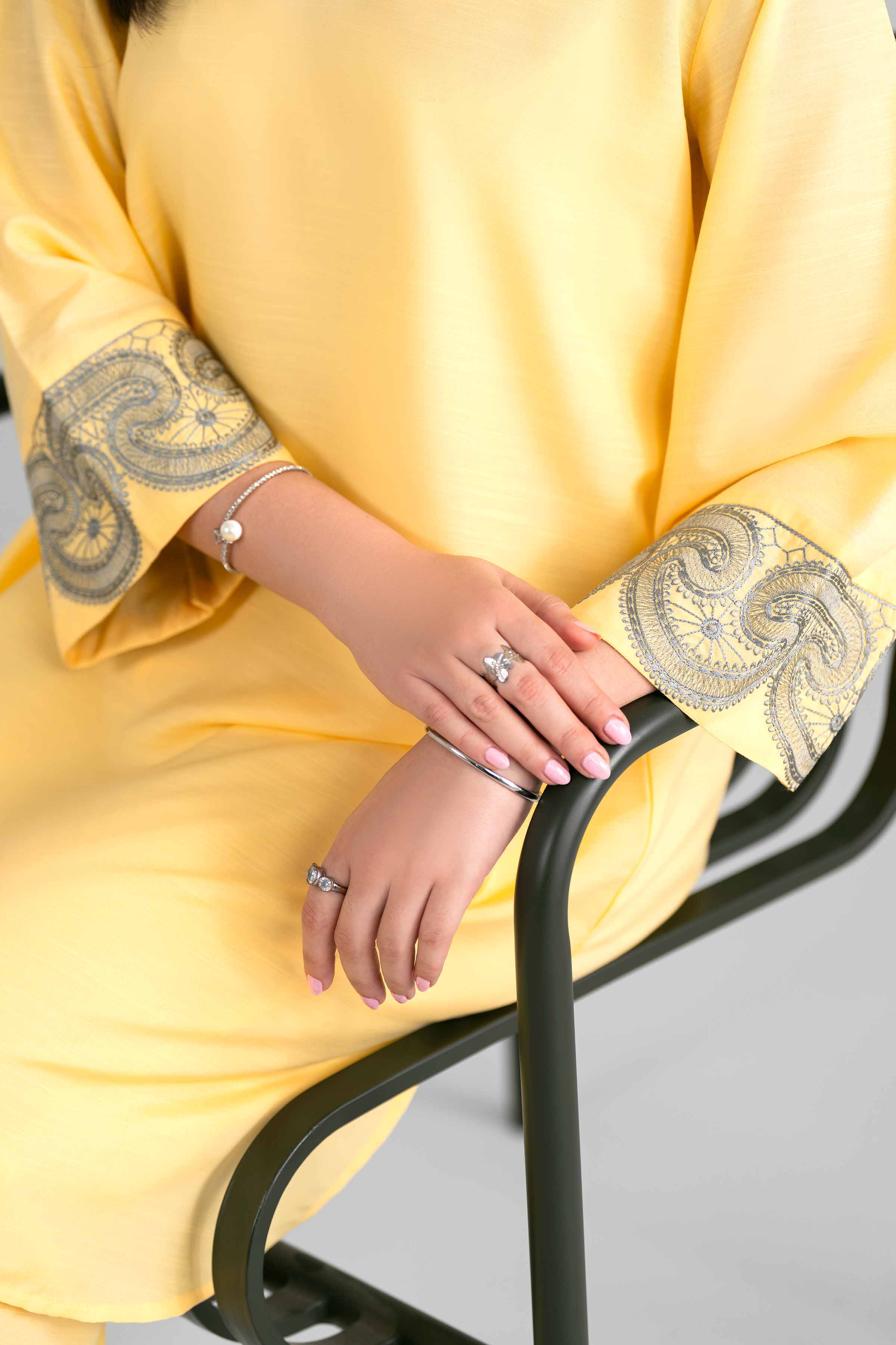 2 Piece - Embroidered Suit - PE26-396 Yellow Lawn 2PC Embroidered READY TO WEAR