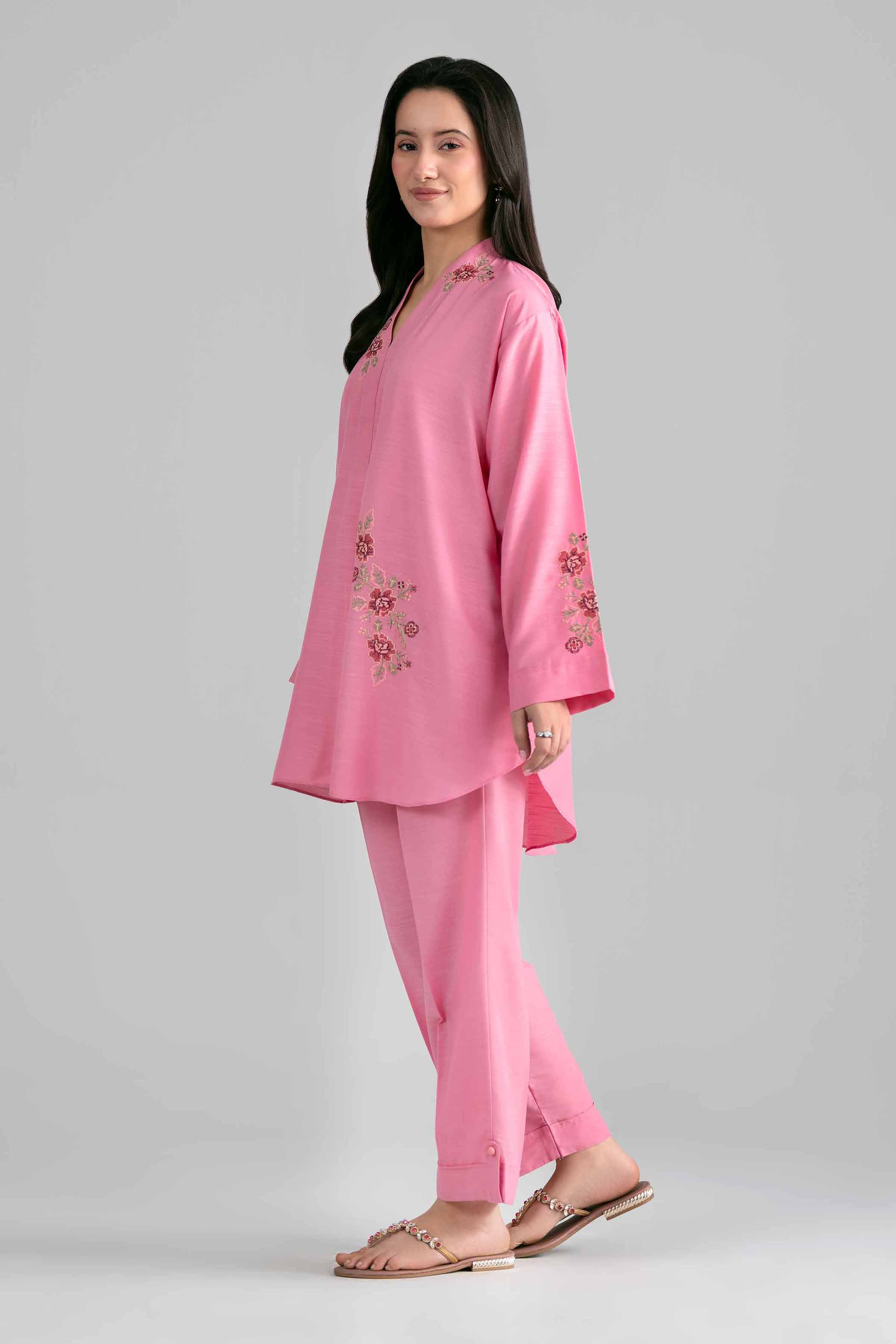 2 Piece - Embroidered Suit - PE26-401 Pink Lawn 2PC Embroidered READY TO WEAR