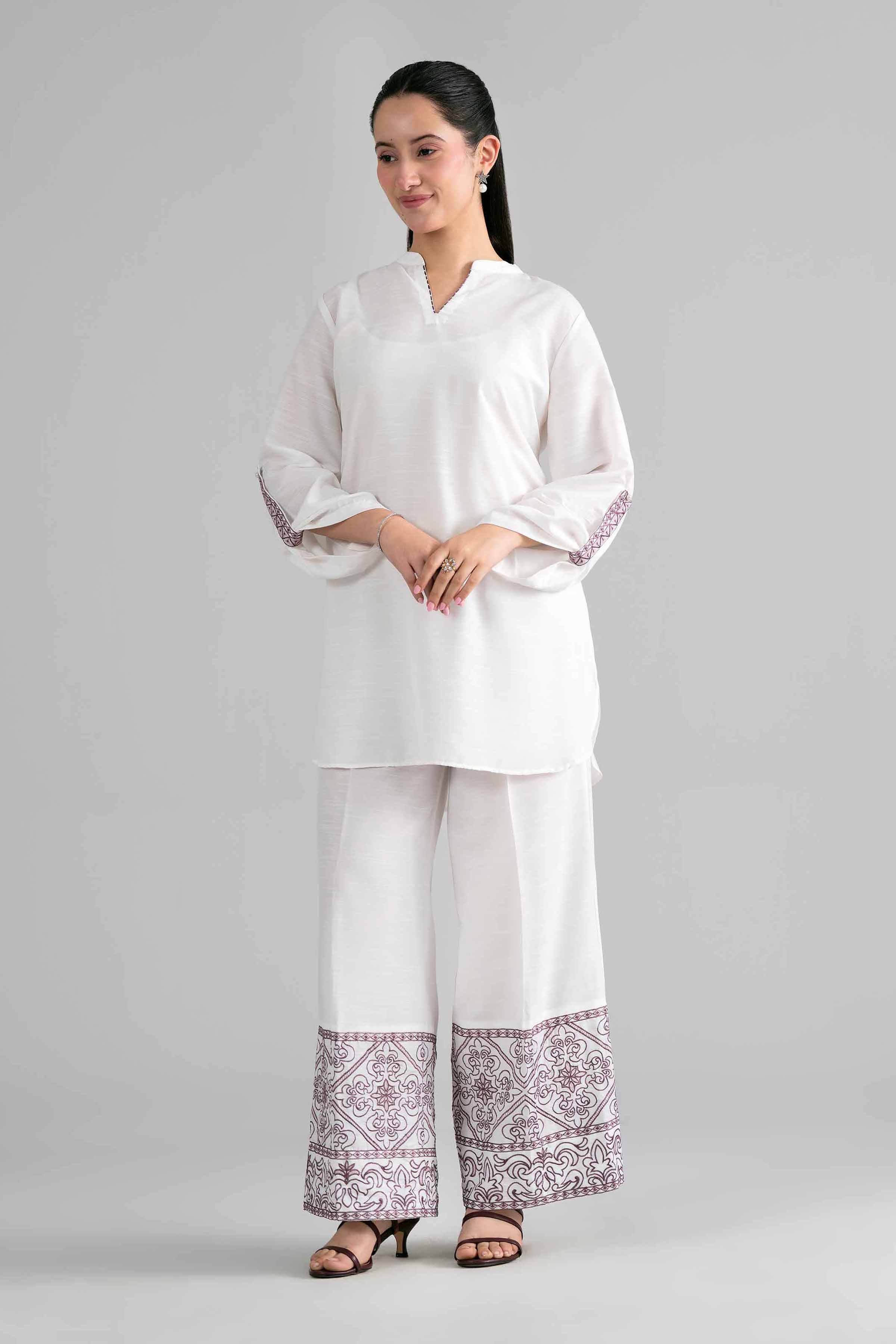 2 Piece - Embroidered Suit - PE26-407