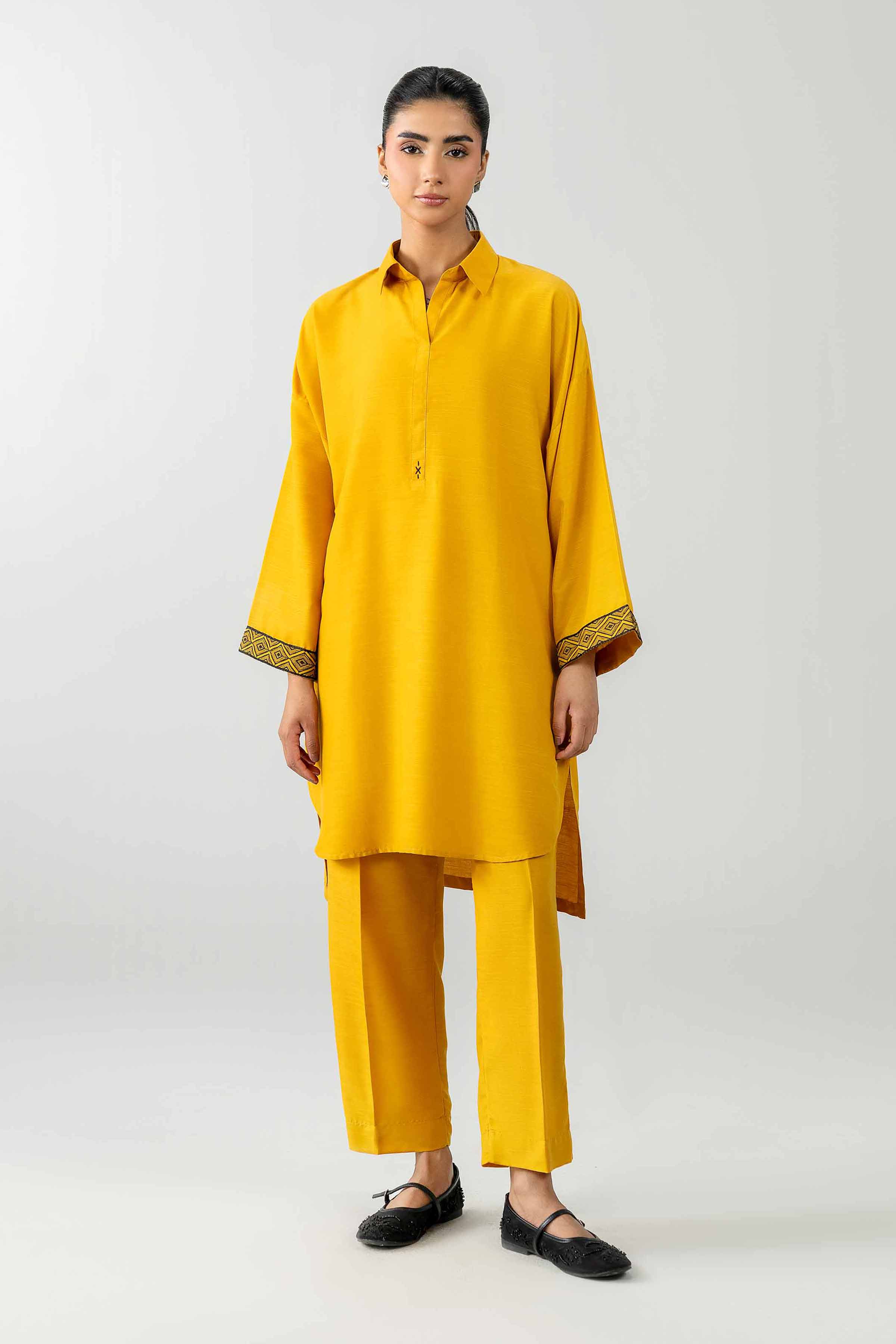 2 Piece - Embroidered Suit - PE26-411 Yellow Lawn 2PC Embroidered READY TO WEAR