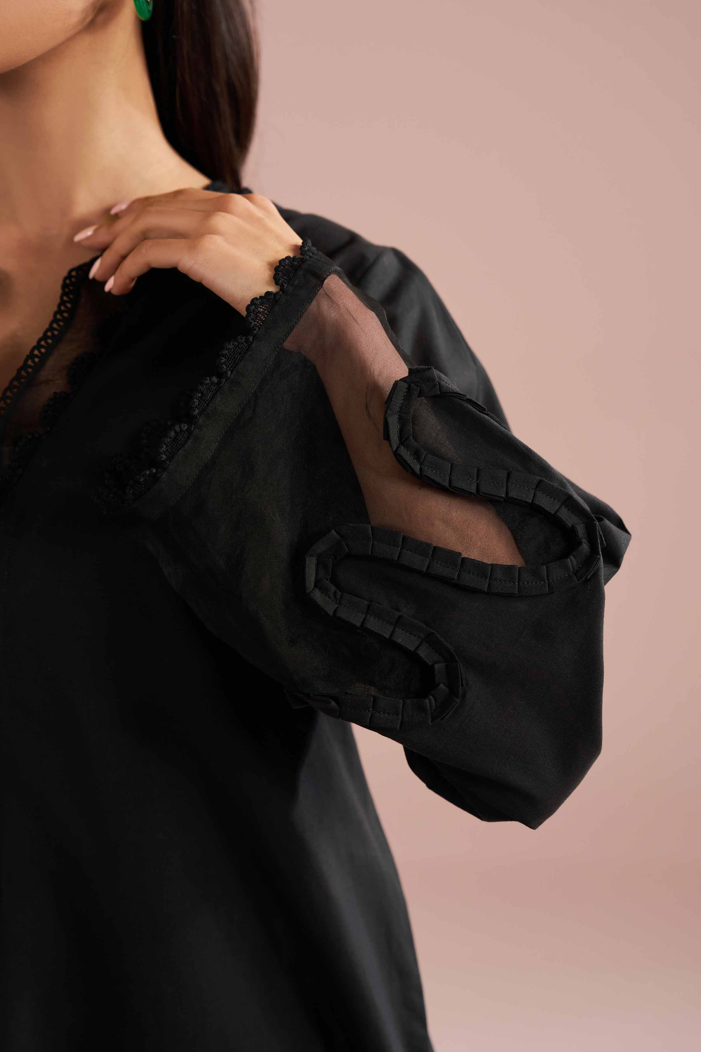 2 Piece - Basic Suit - PE26-45 Black Cambric 2PC Solids READY TO WEAR