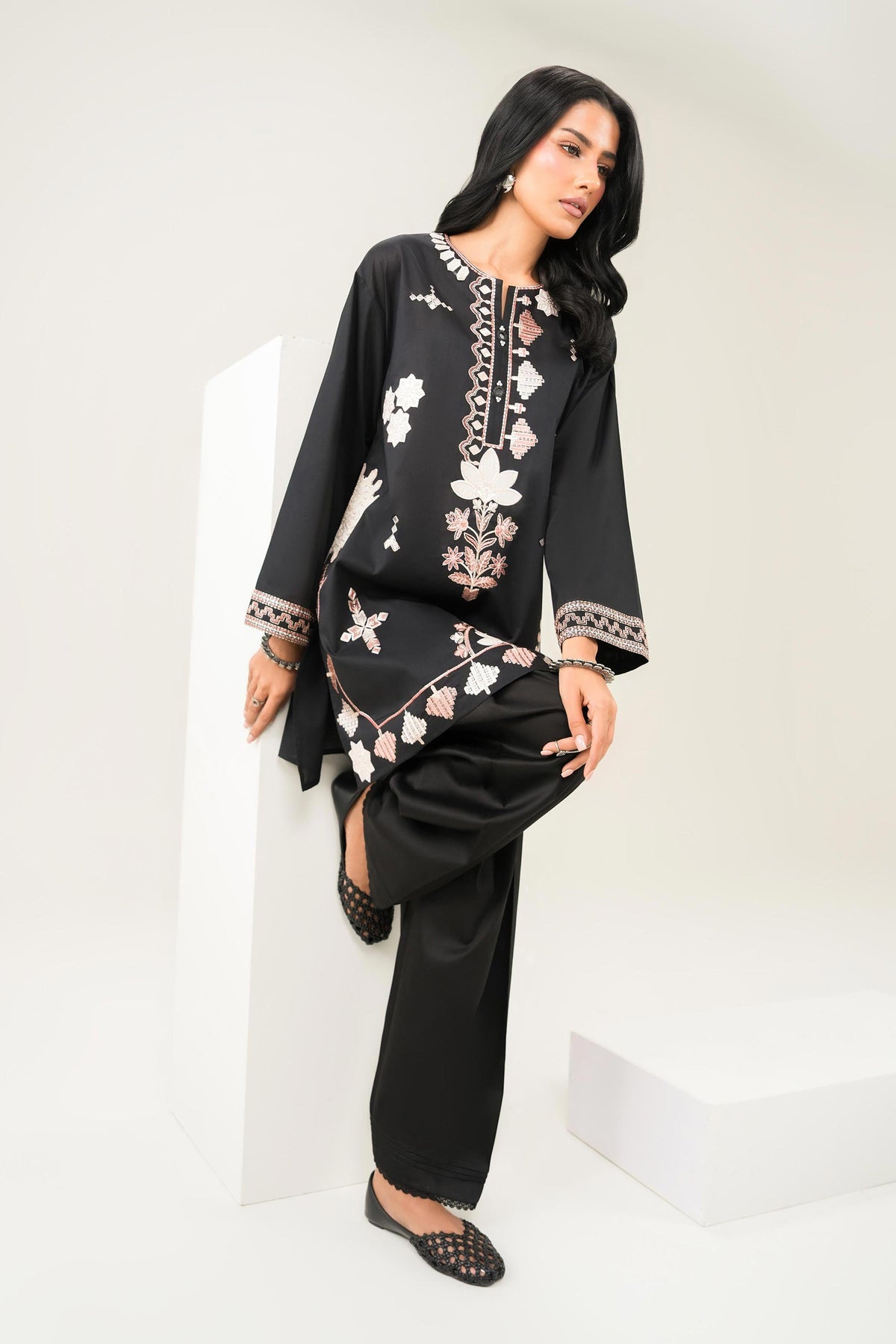 2 Piece - Embroidered Suit - PE26-450-for Women - Pret Collection | Nishat UAE | Shop Online