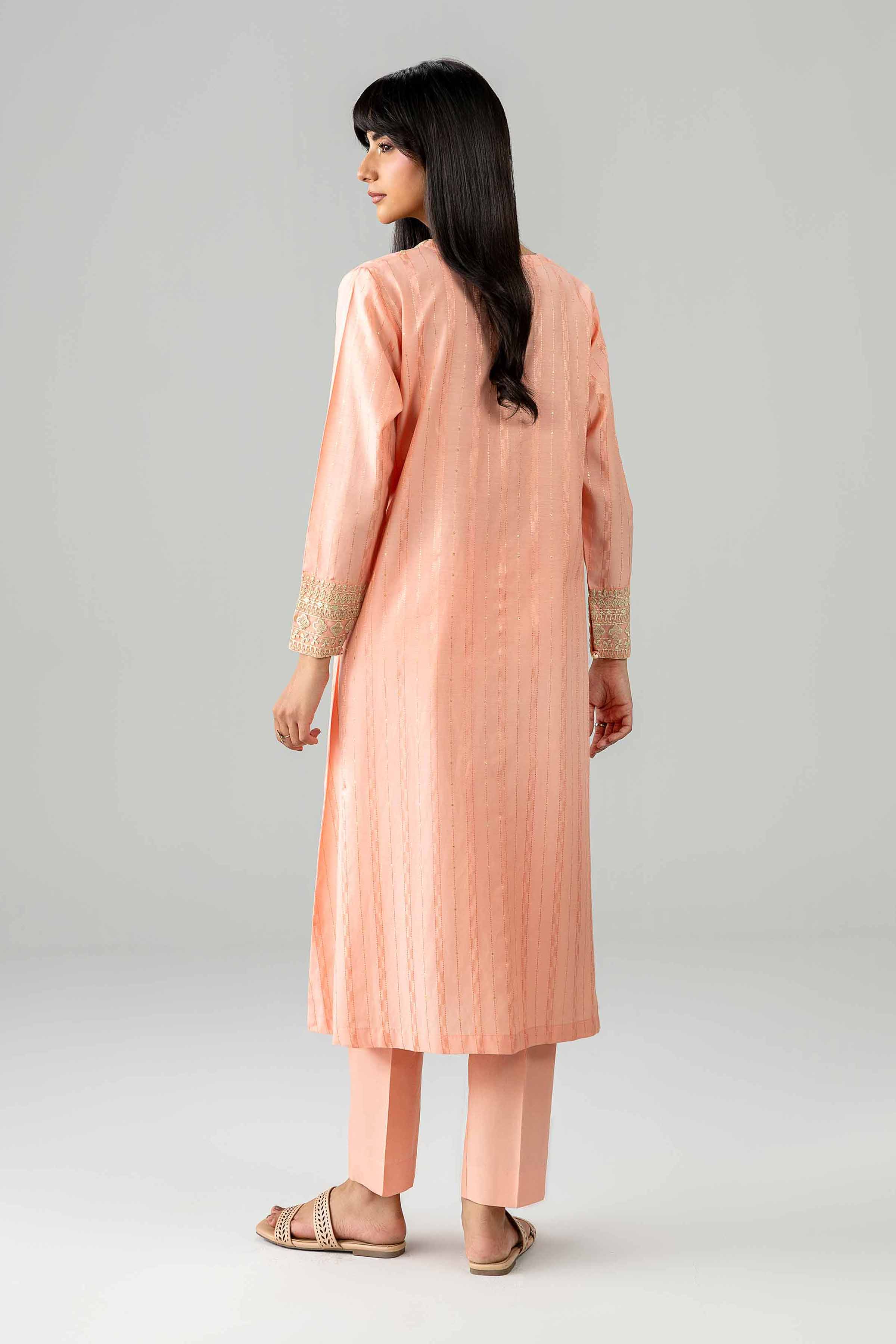 2 Piece - Embroidered Suit - PE26-462 Orange Lawn 2PC Embroidered READY TO WEAR