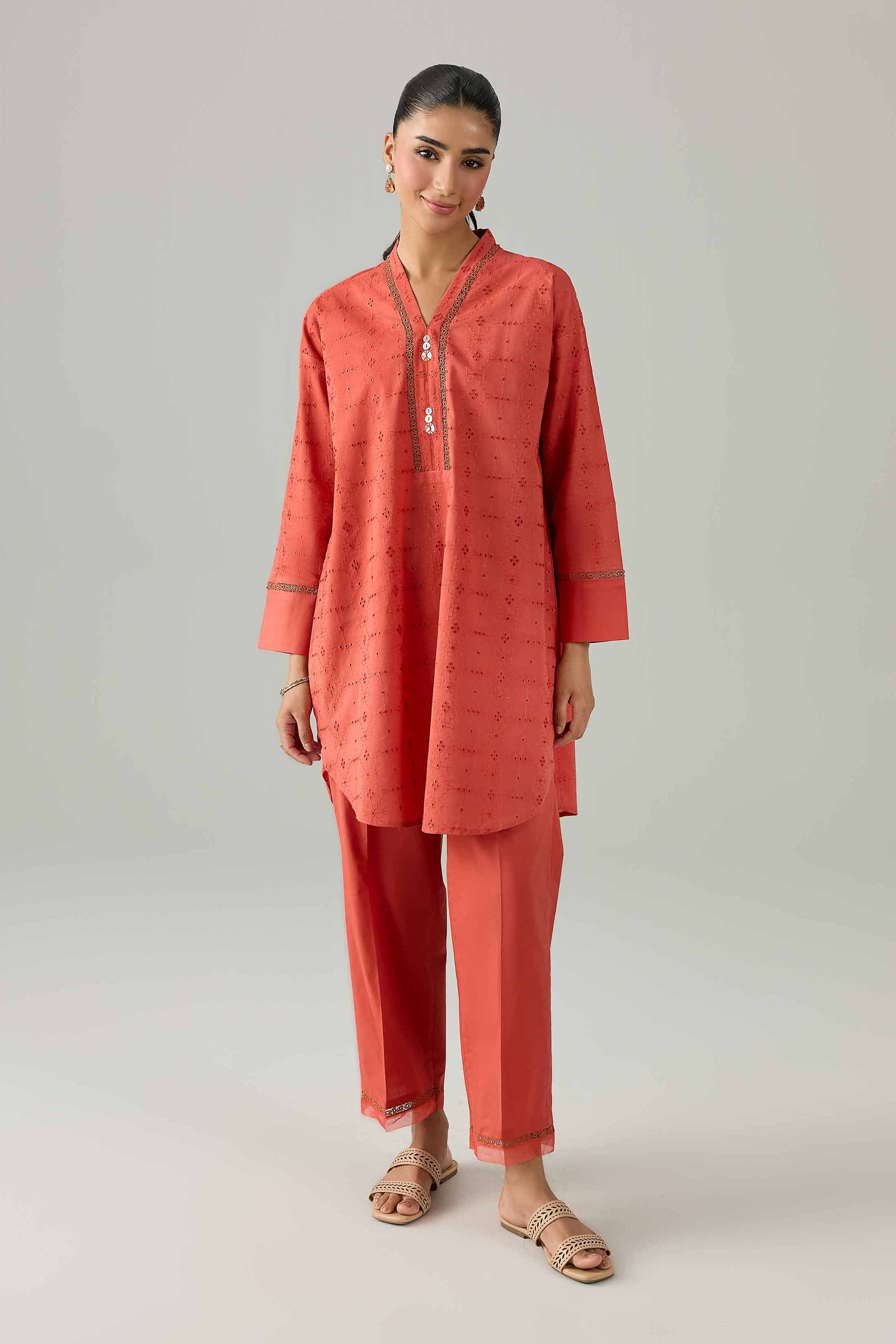 2 Piece - Embroidered Suit - PE26-468