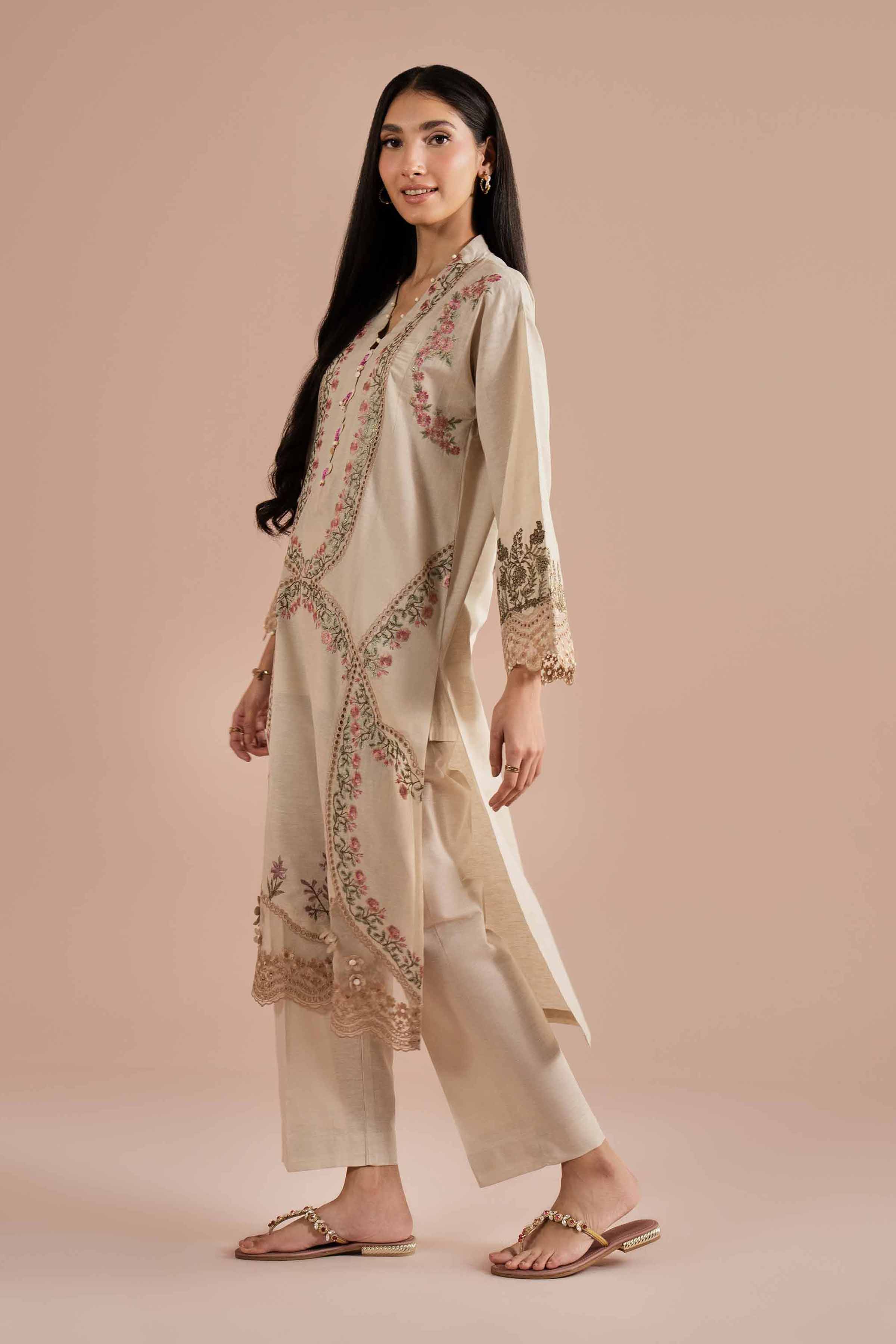 2 Piece - Embroidered Suit - PE26-48