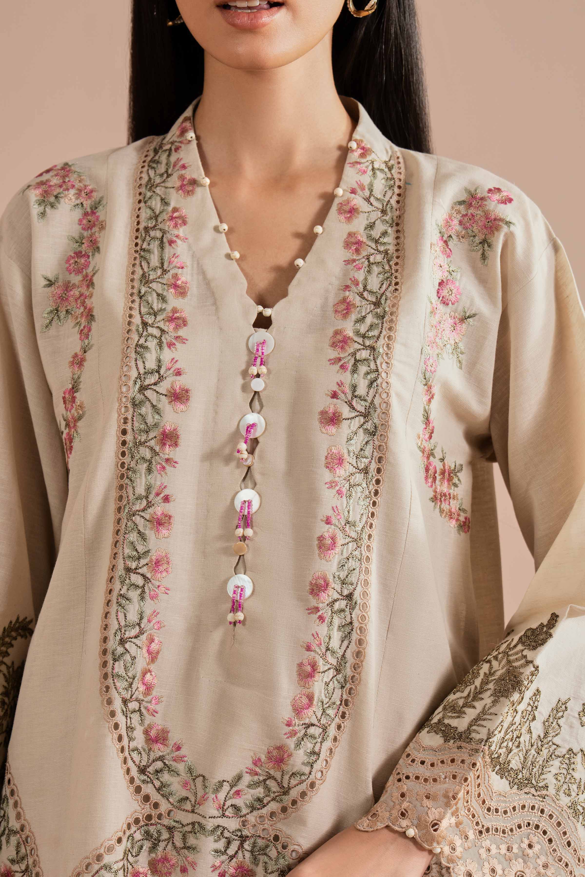2 Piece - Embroidered Suit - PE26-48