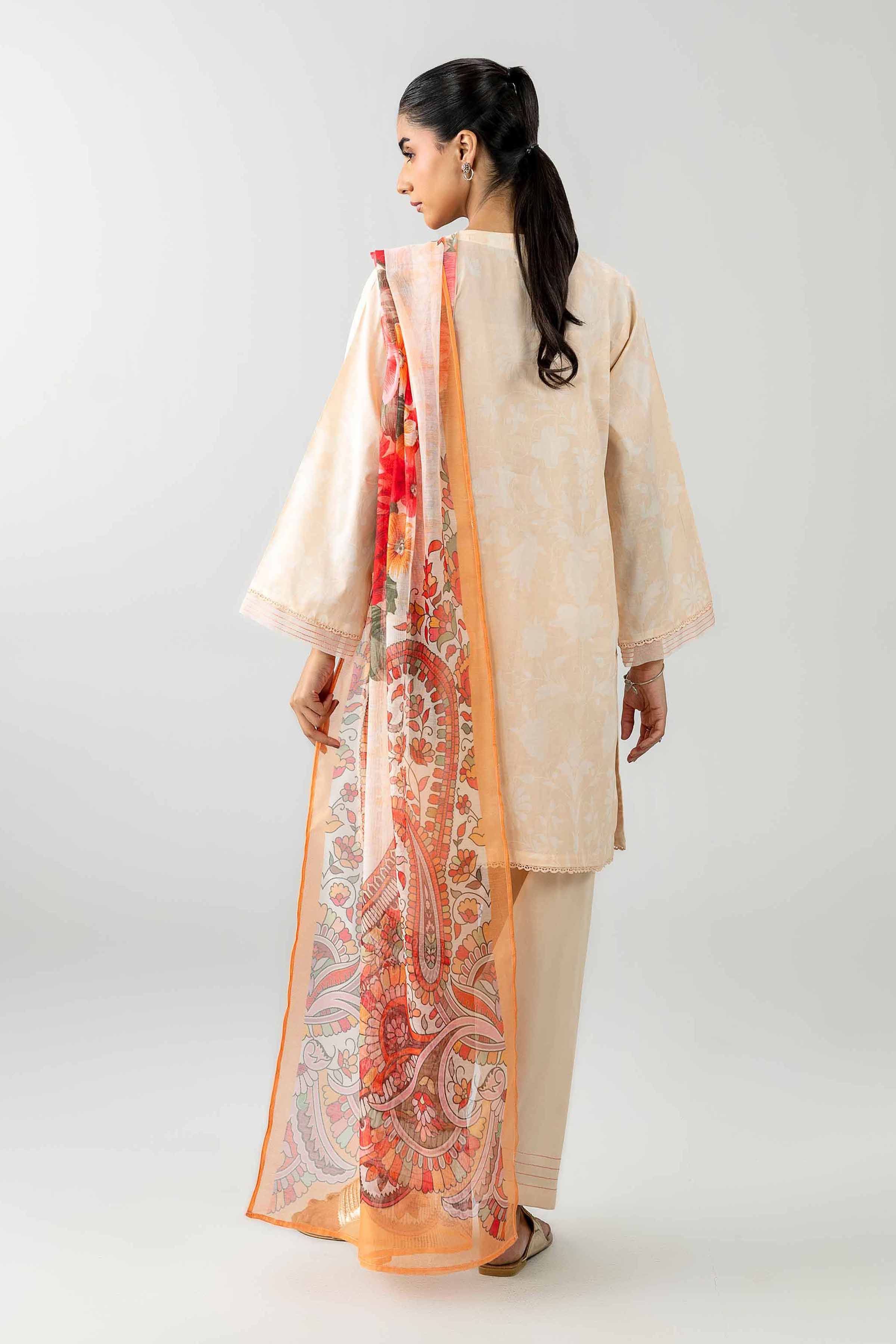 3 Piece - Printed Embroidered Suit - PE26-500