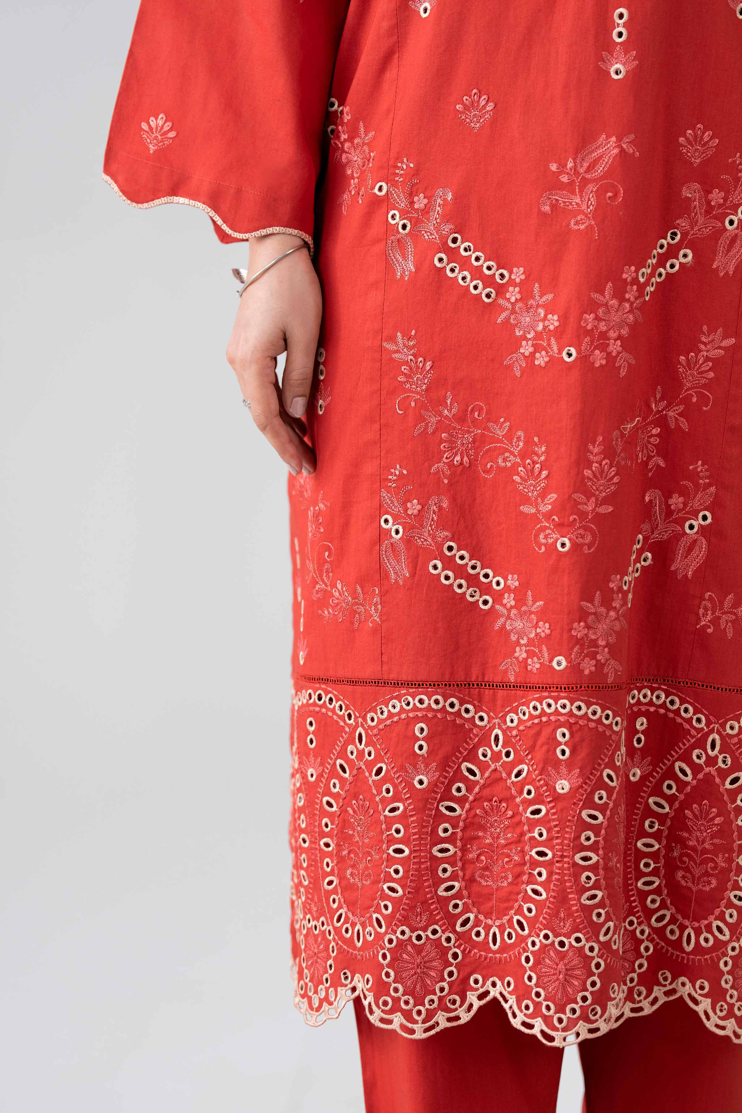 3 Piece - Printed Embroidered Suit - PE26-513