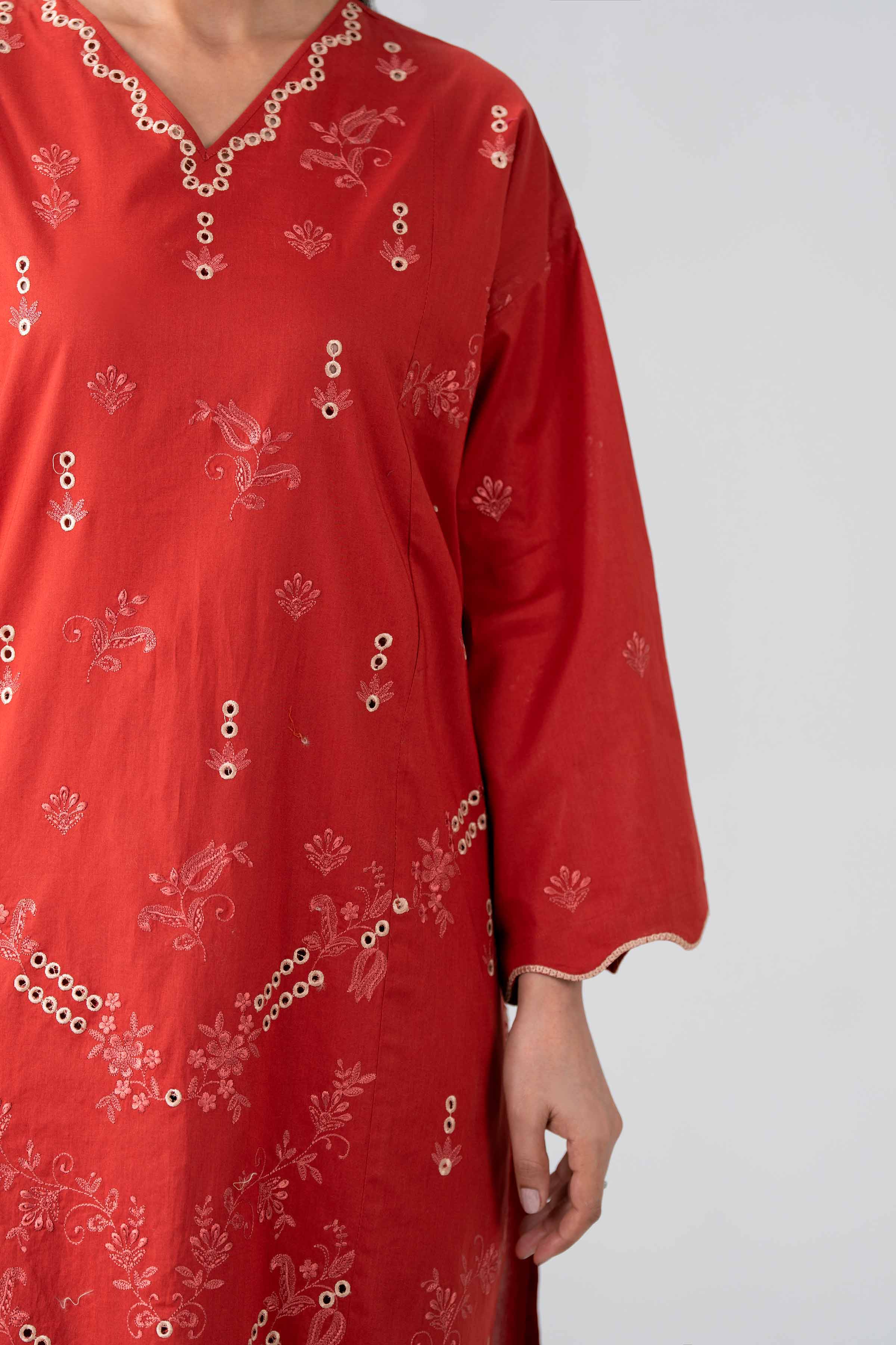 3 Piece - Printed Embroidered Suit - PE26-513