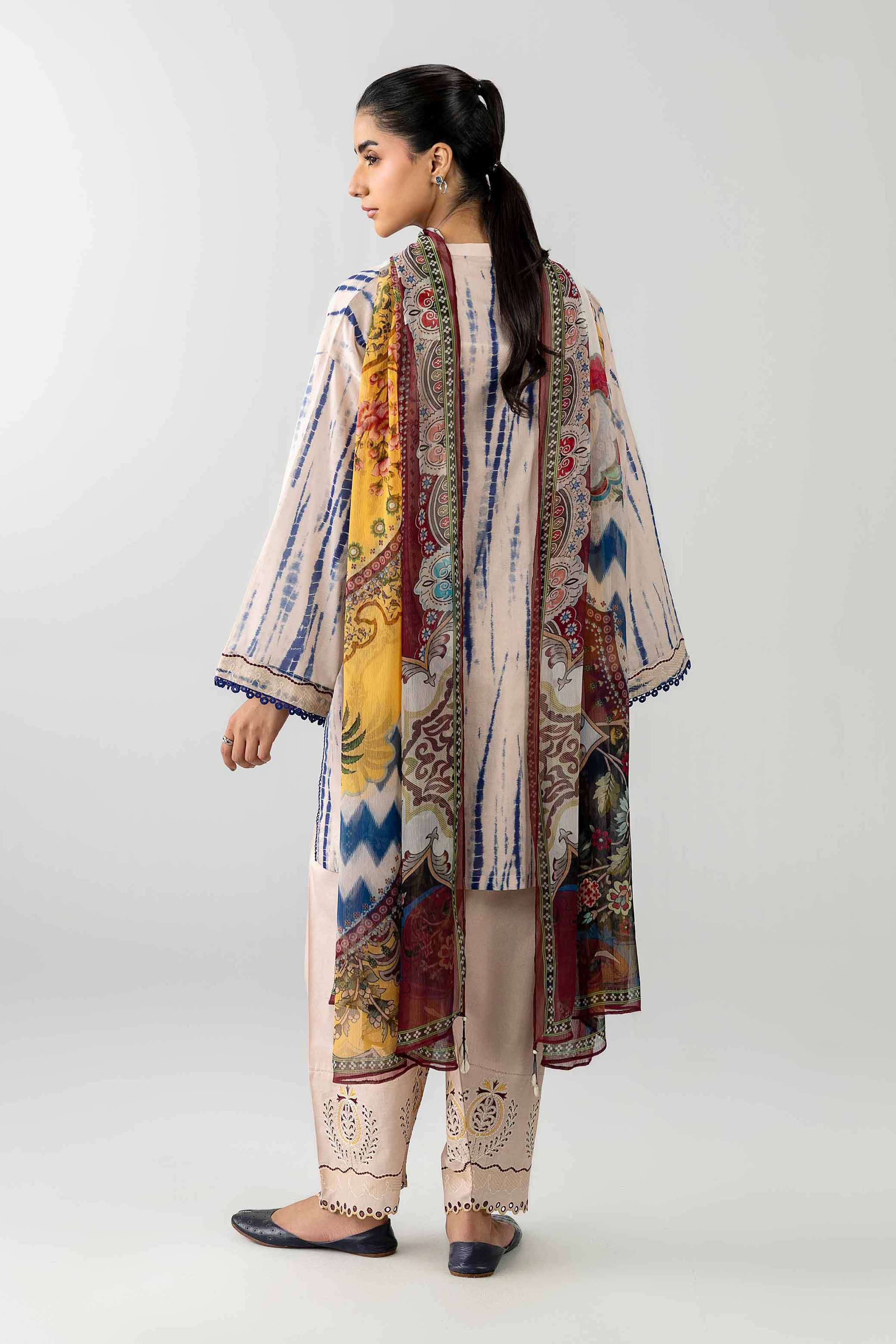 3 Piece - Printed Embroidered Suit - PE26-521