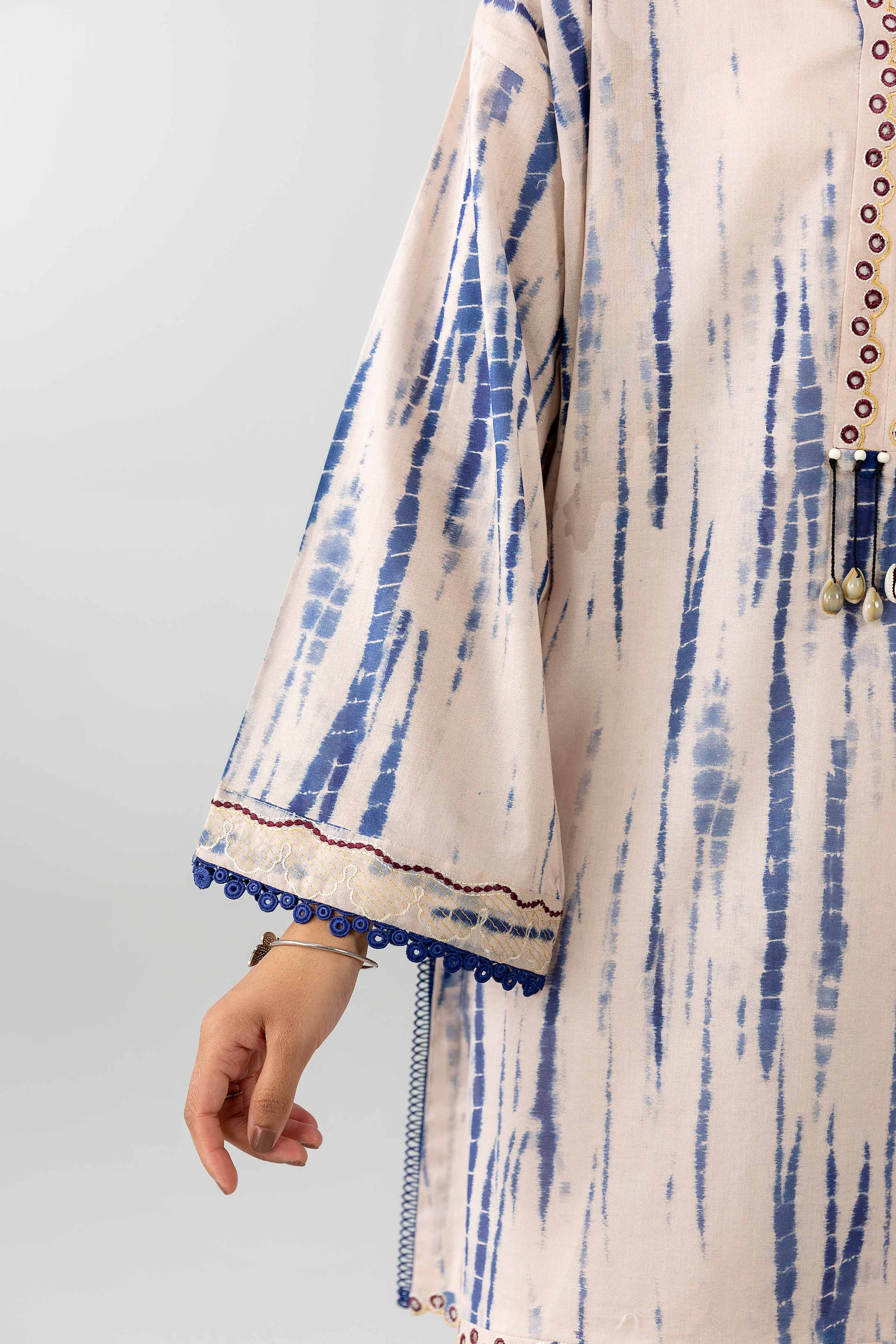 3 Piece - Printed Embroidered Suit - PE26-521