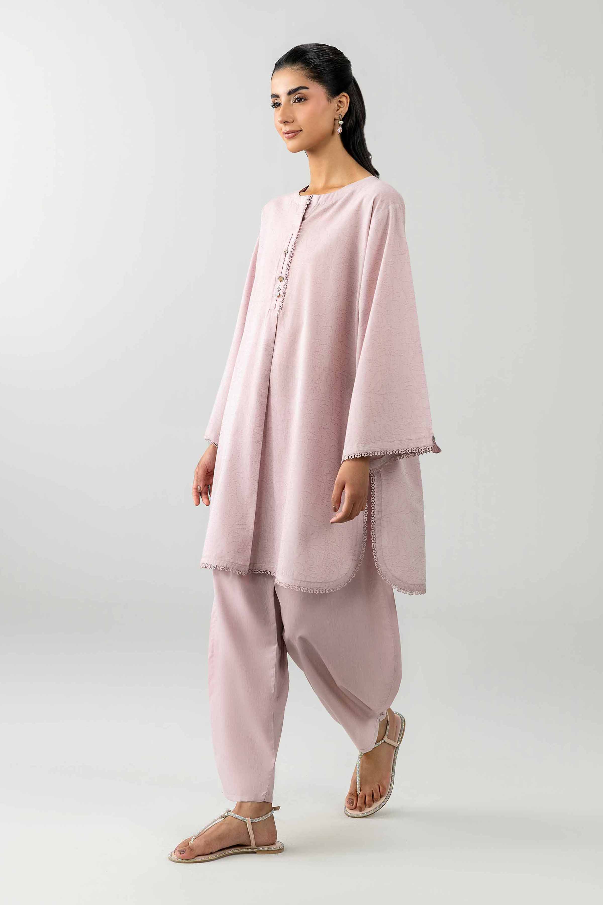 2 Piece - Solid Suit - PE26-529 Pink Jacquard 2PC Solids READY TO WEAR