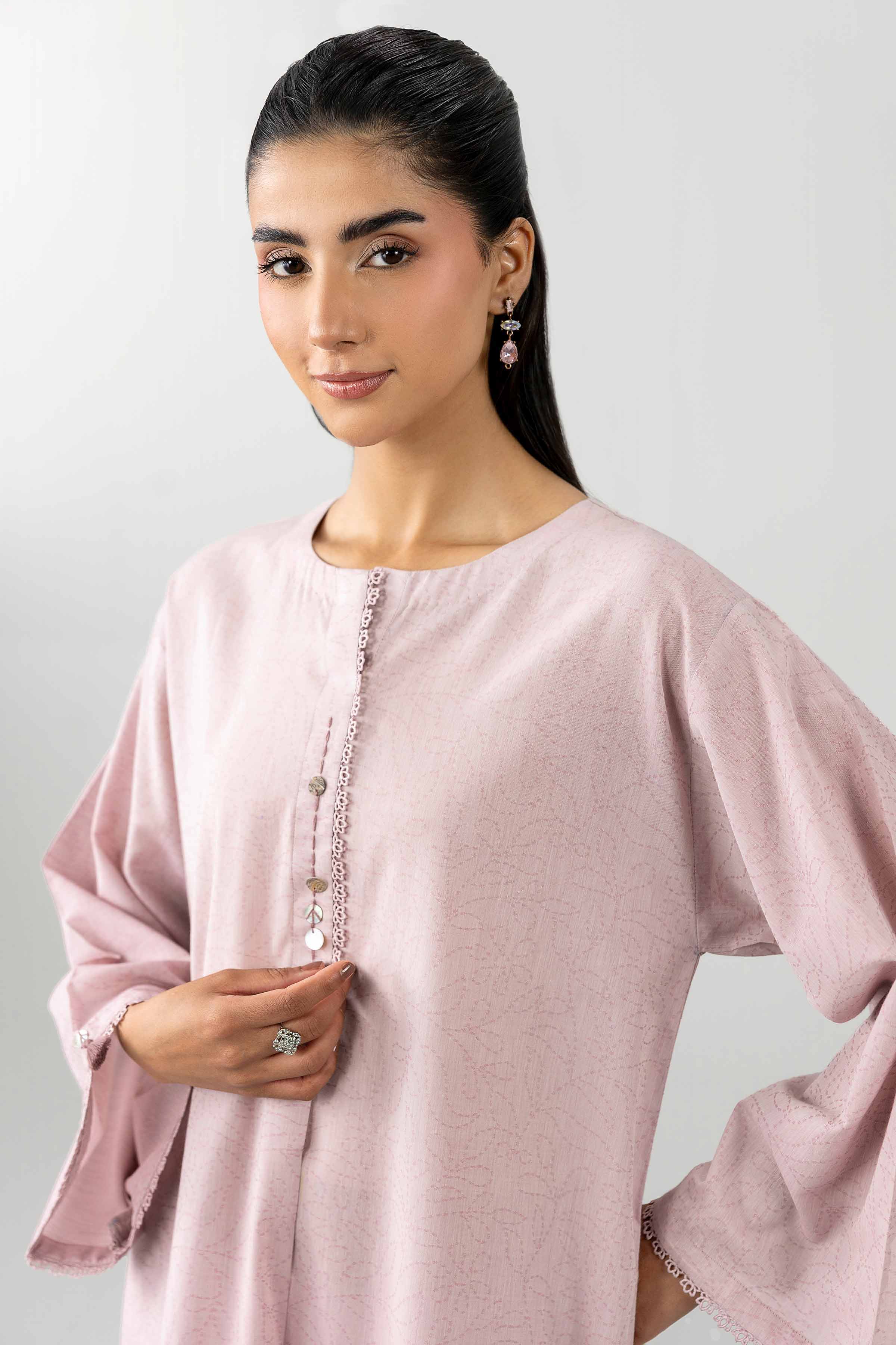 2 Piece - Solid Suit - PE26-529 Pink Jacquard 2PC Solids READY TO WEAR