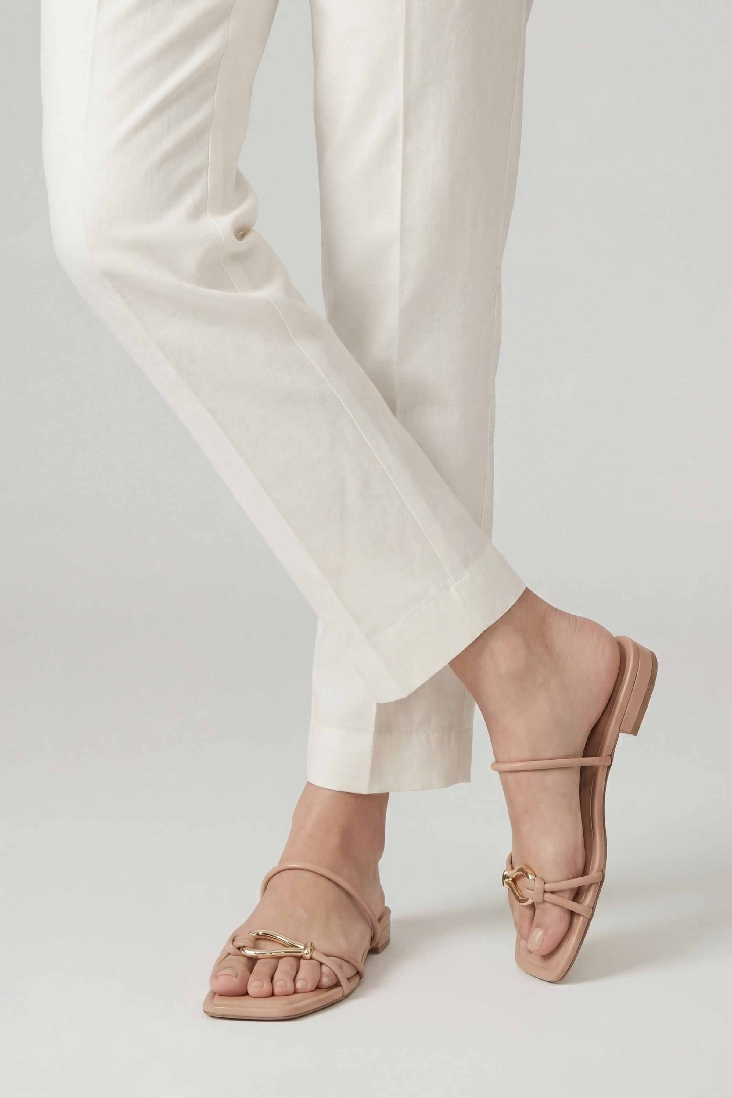 Solid Trousers - PE26-667 White Cambric 1PC Solids READY TO WEAR