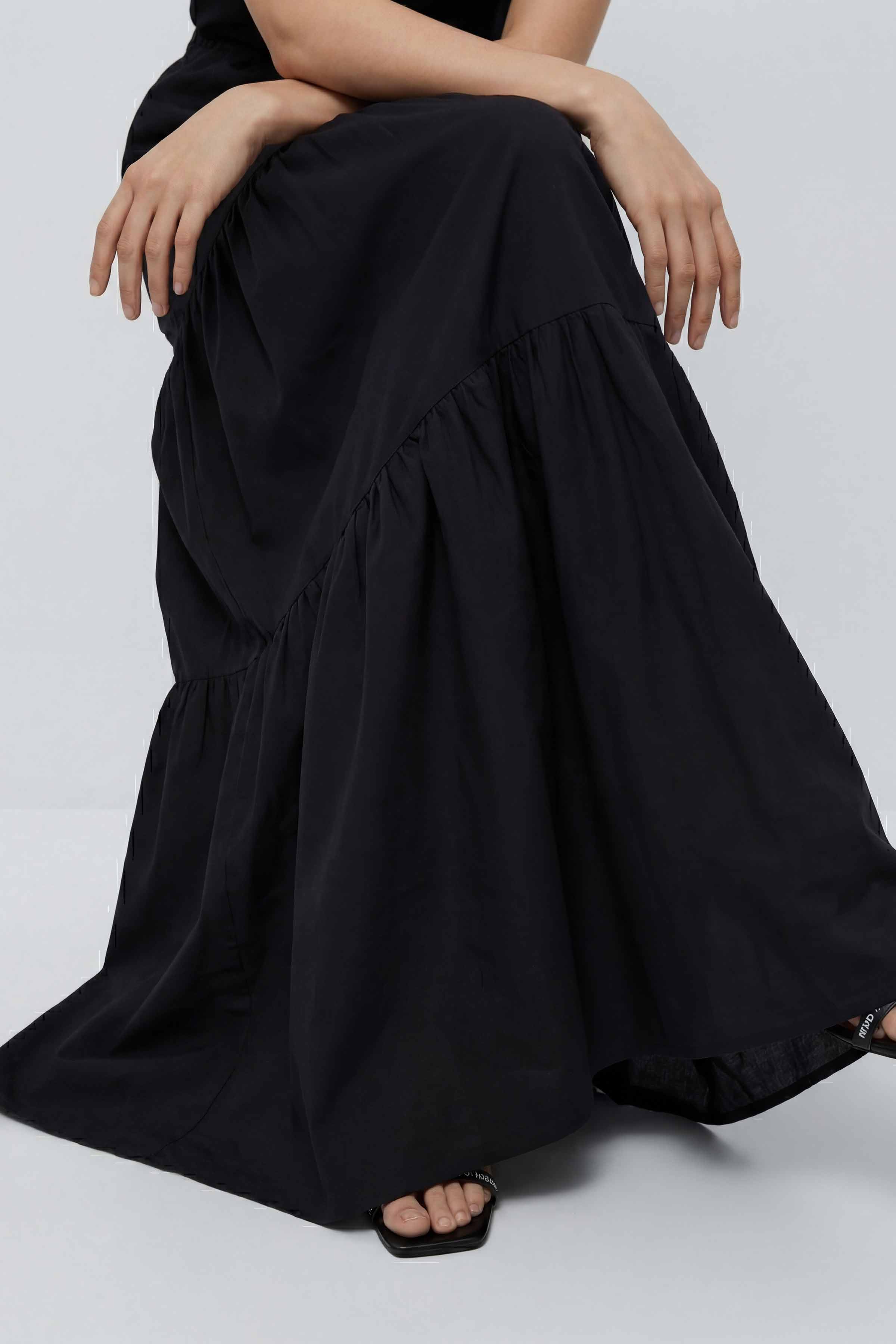 Solid Gharara - PE26-672 Black Cambric 1PC Solids READY TO WEAR