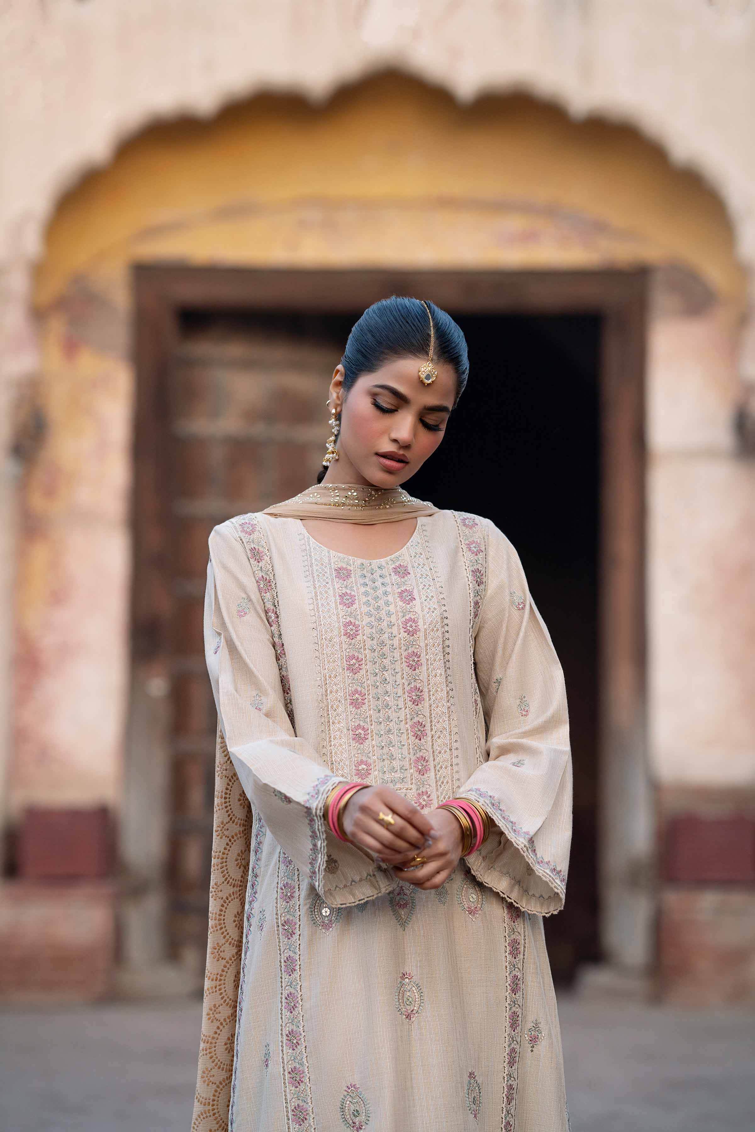 3 Piece - Embroidered Suit - PFE25-21