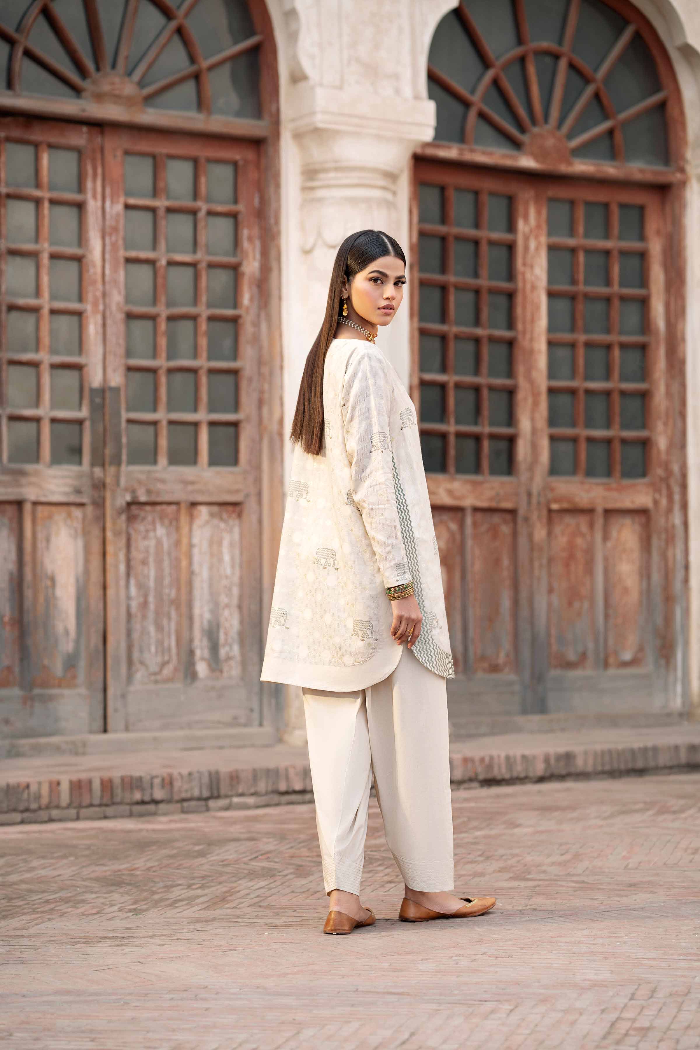 2 Piece - Printed Embroidered Suit - PFE25-25