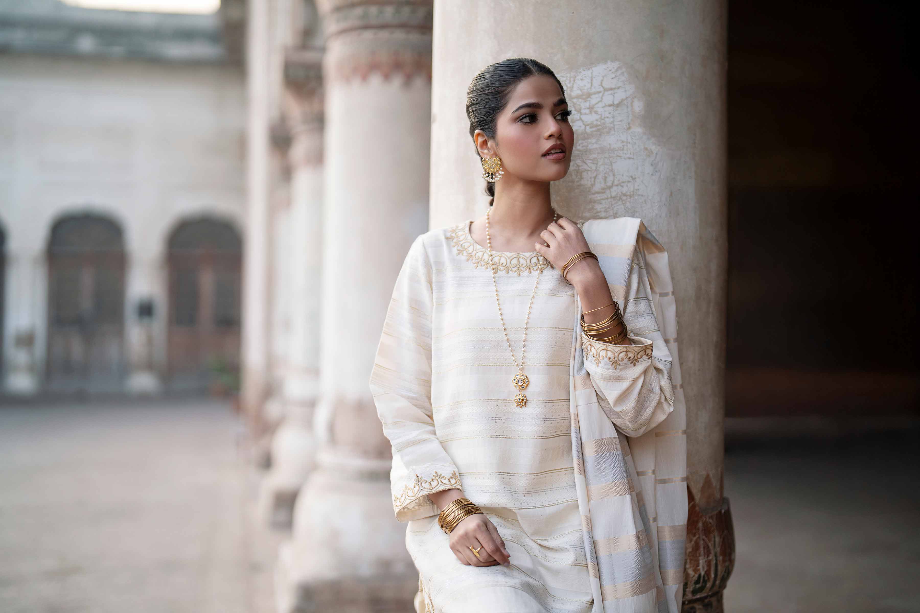 3 Piece - Embroidered Suit - PFE25-37