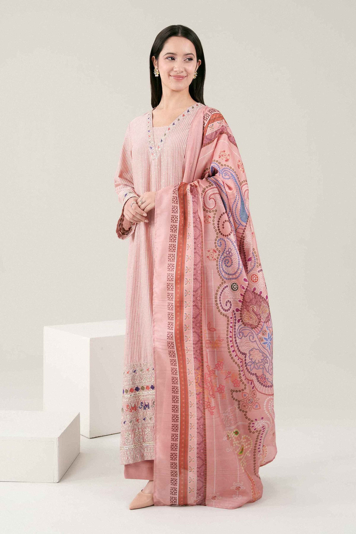 3 Piece - Embroidered Suit - PFE26-49 for Women - Pret Collection | Nishat UAE | Shop Online