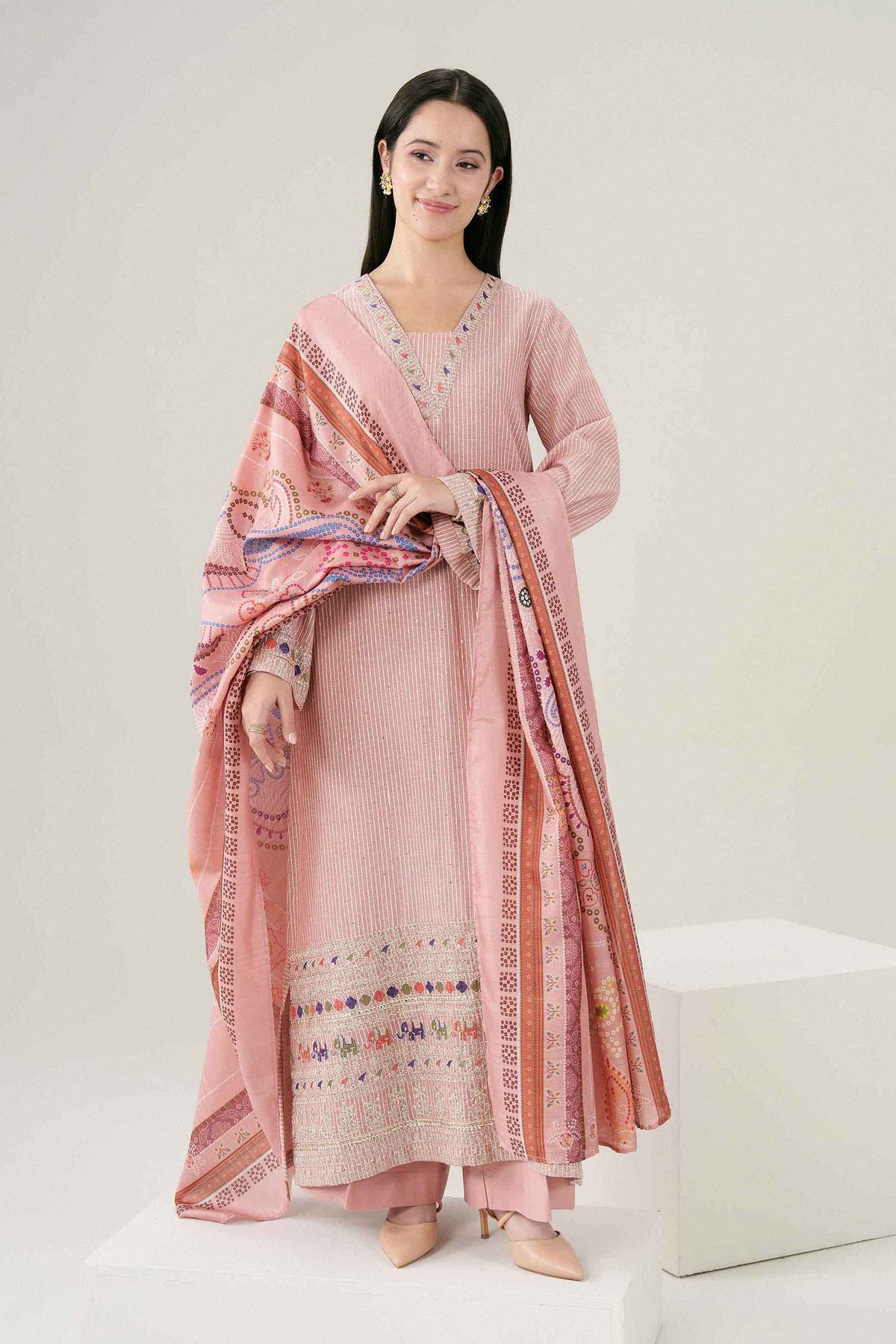 3 Piece - Embroidered Suit - PFE26-49 for Women - Pret Collection | Nishat UAE | Shop Online