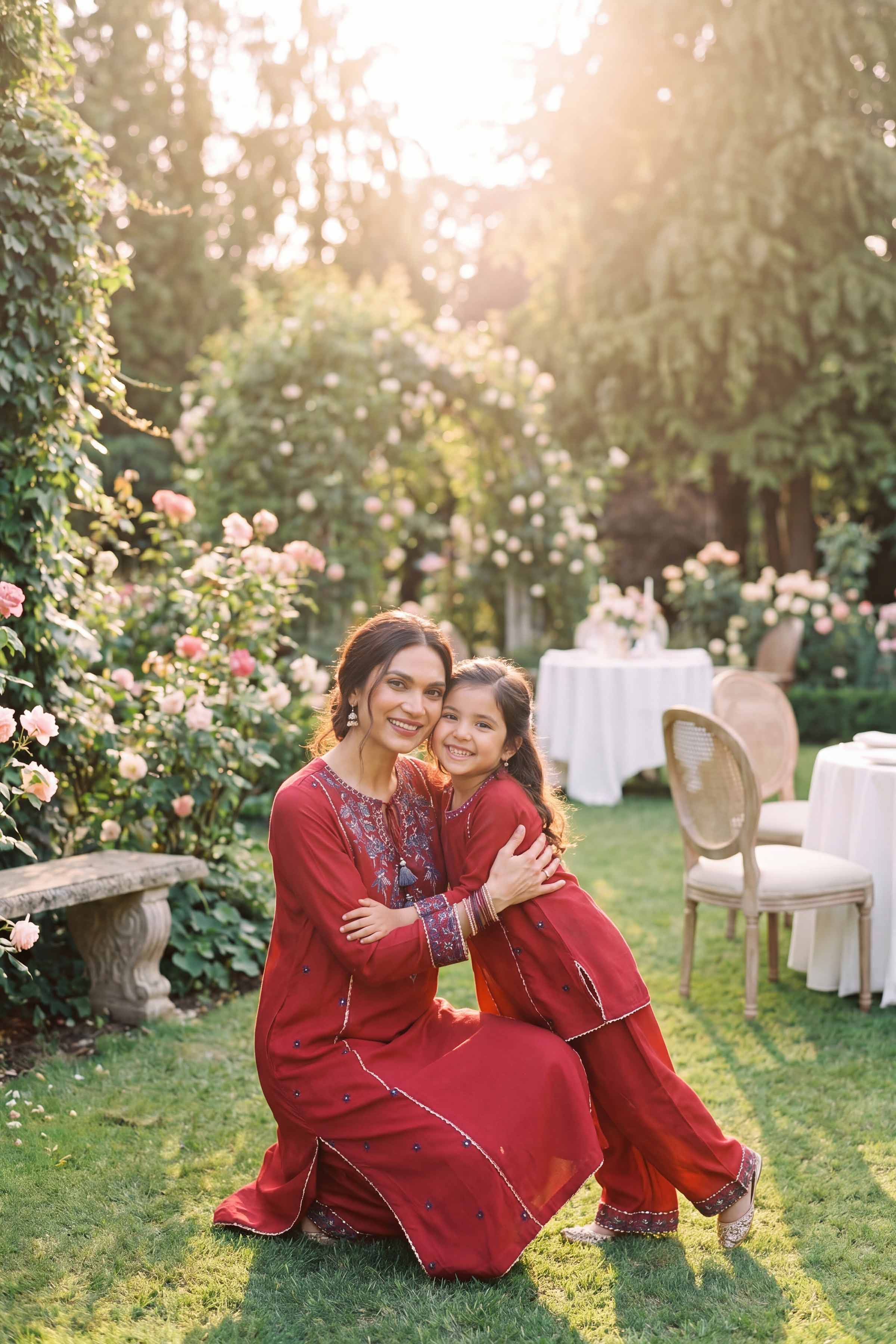 2 Piece - Embroidered Suit - PMD26-12 D