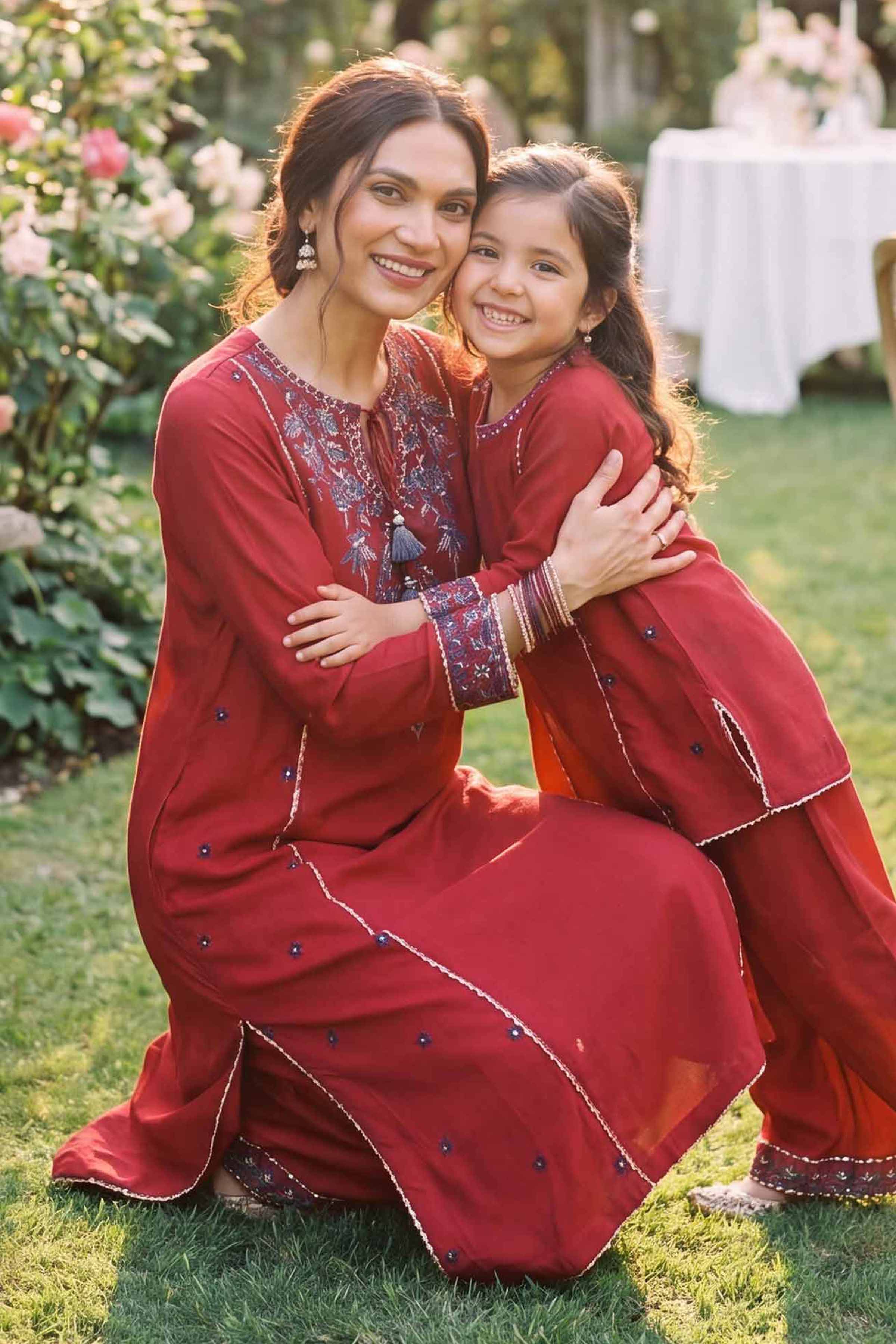2 Piece - Embroidered Suit - PMD26-12 D
