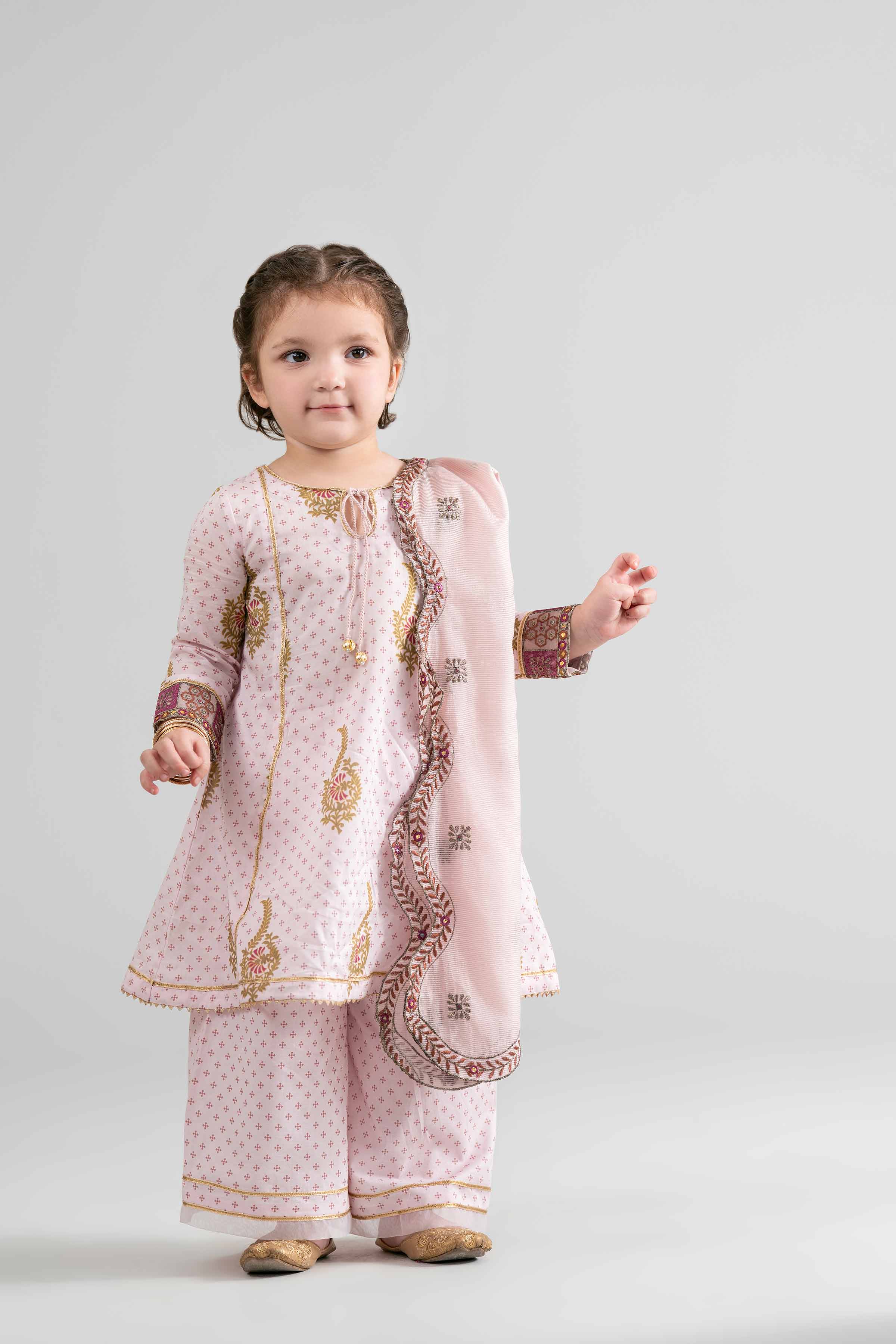 3 Piece - Printed Embroidered Suit - PMD26-44 D