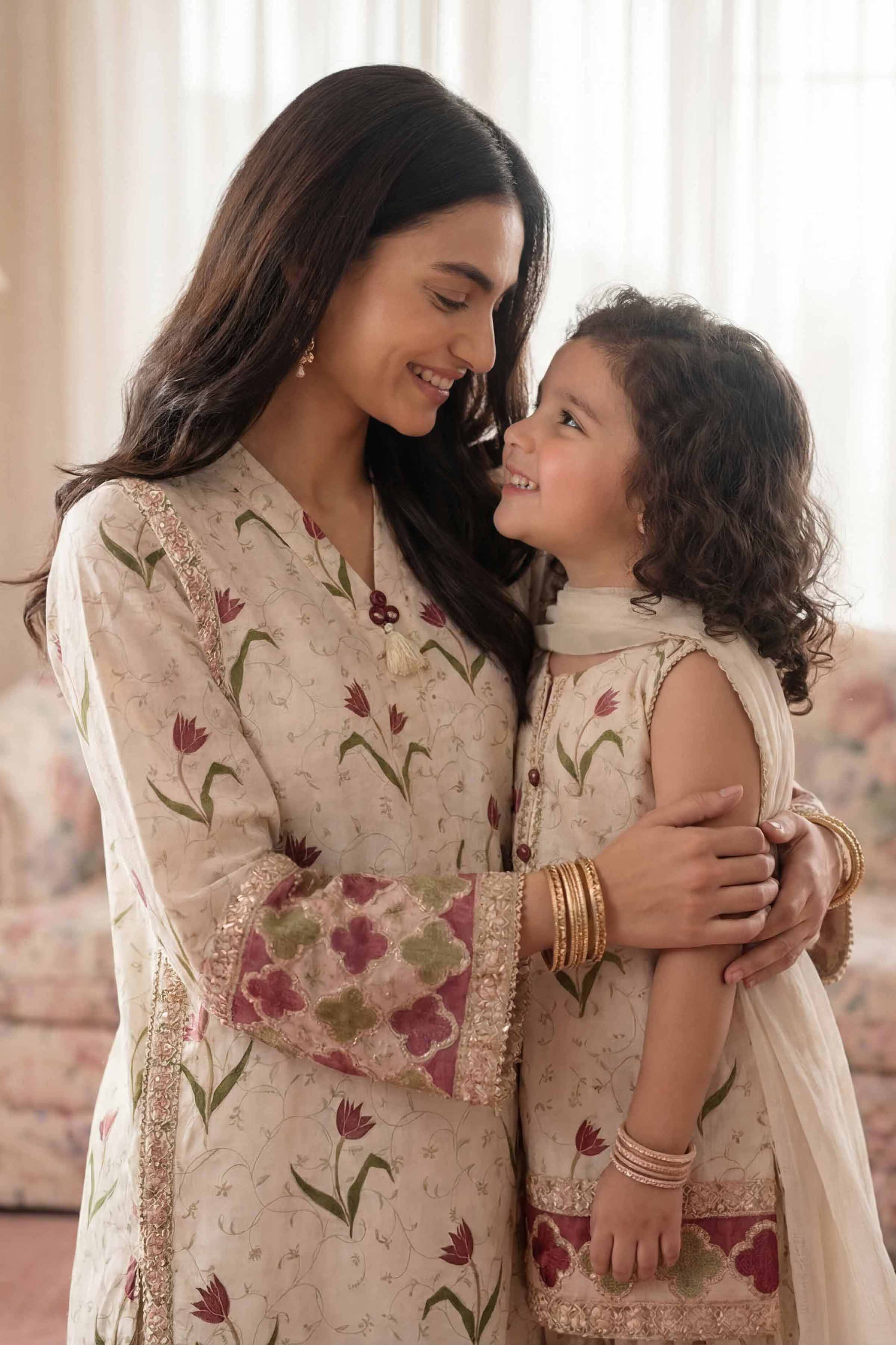 3 Piece - Printed Embroidered Suit - PMD26-45 D Off White Lawn Embroidered Straight shirt