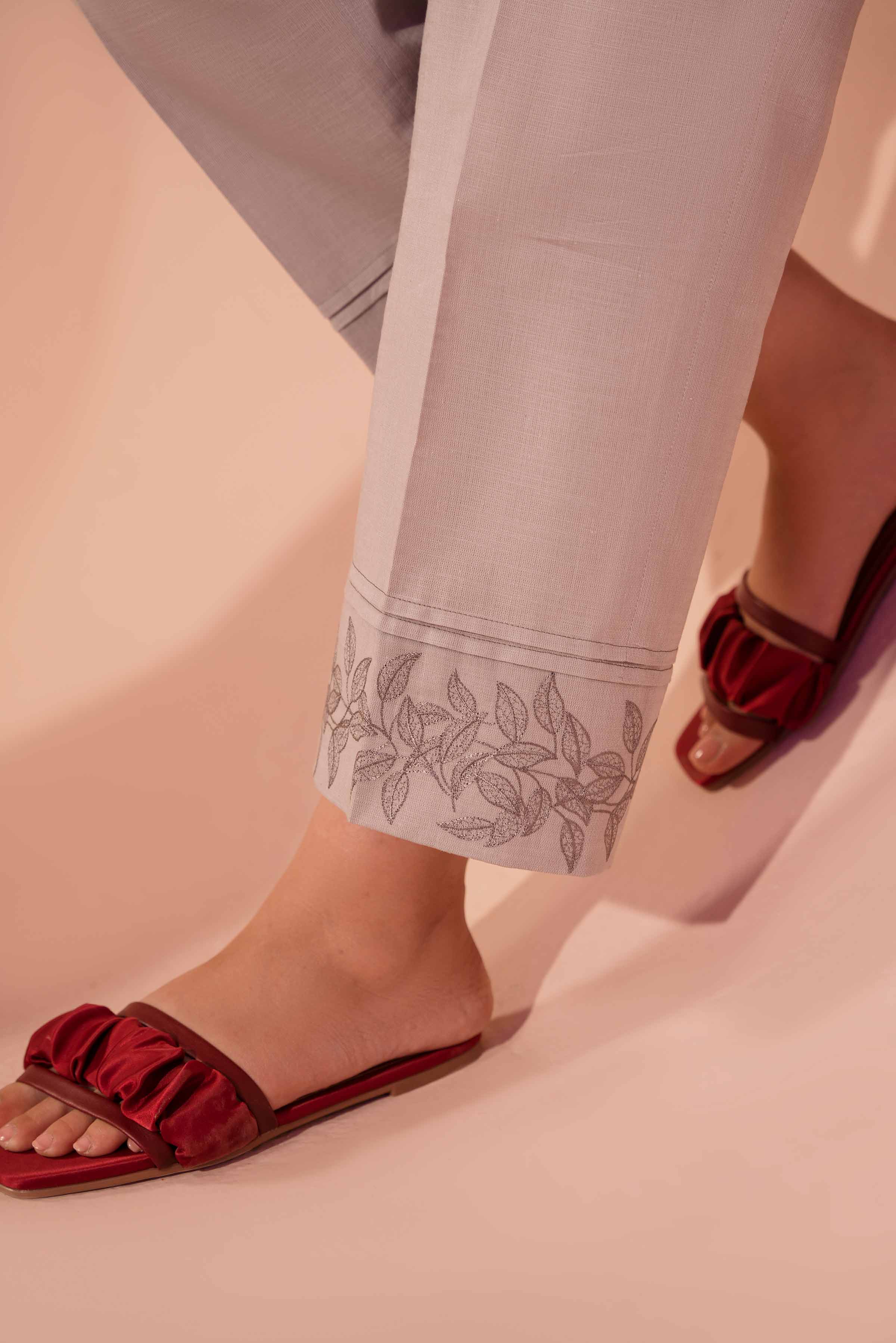 Nishat Linen UAE - Embroidered Trousers - PS23-241