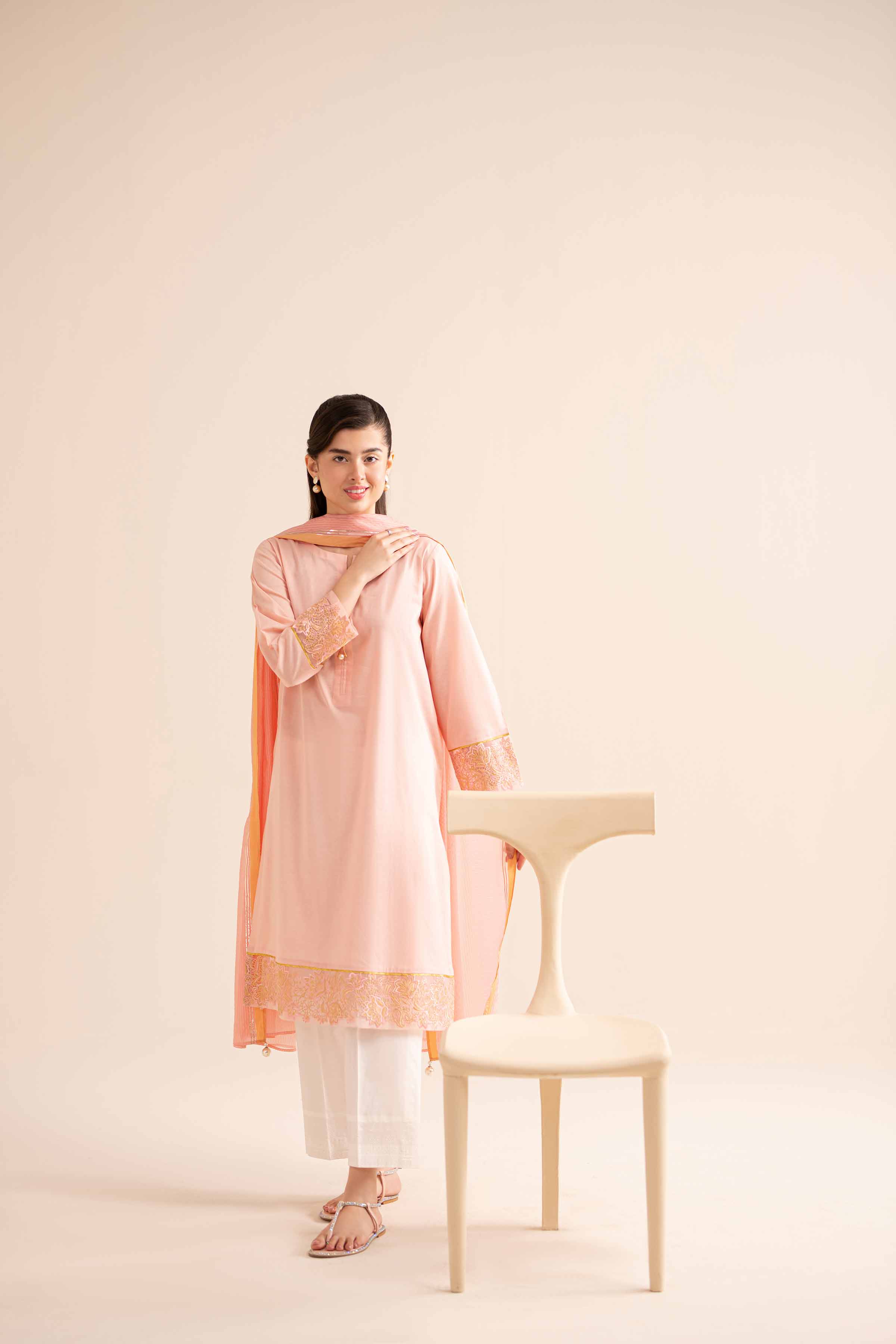 2 Piece - Embroidered Suit - PS24-114