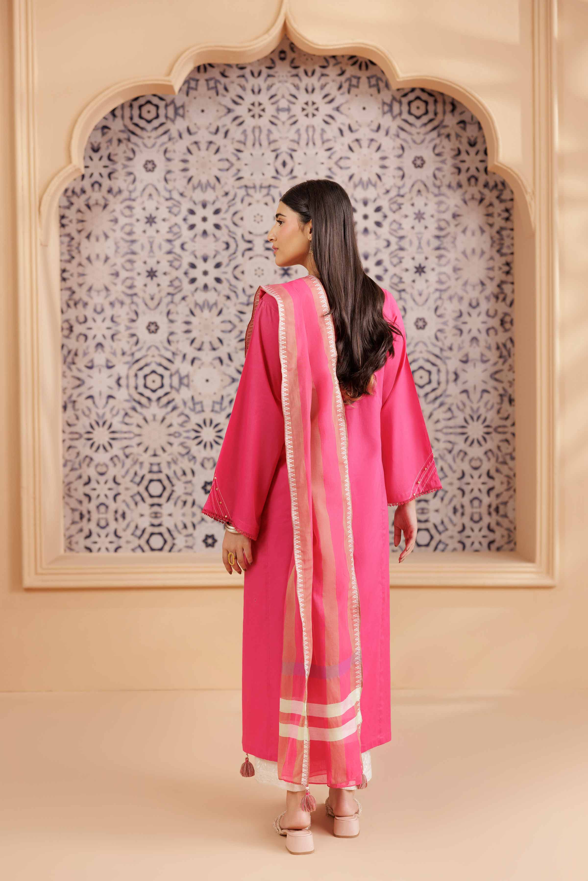 NISHATUAE - Pink Solids Cambric 2-piece Ready to wear Dress