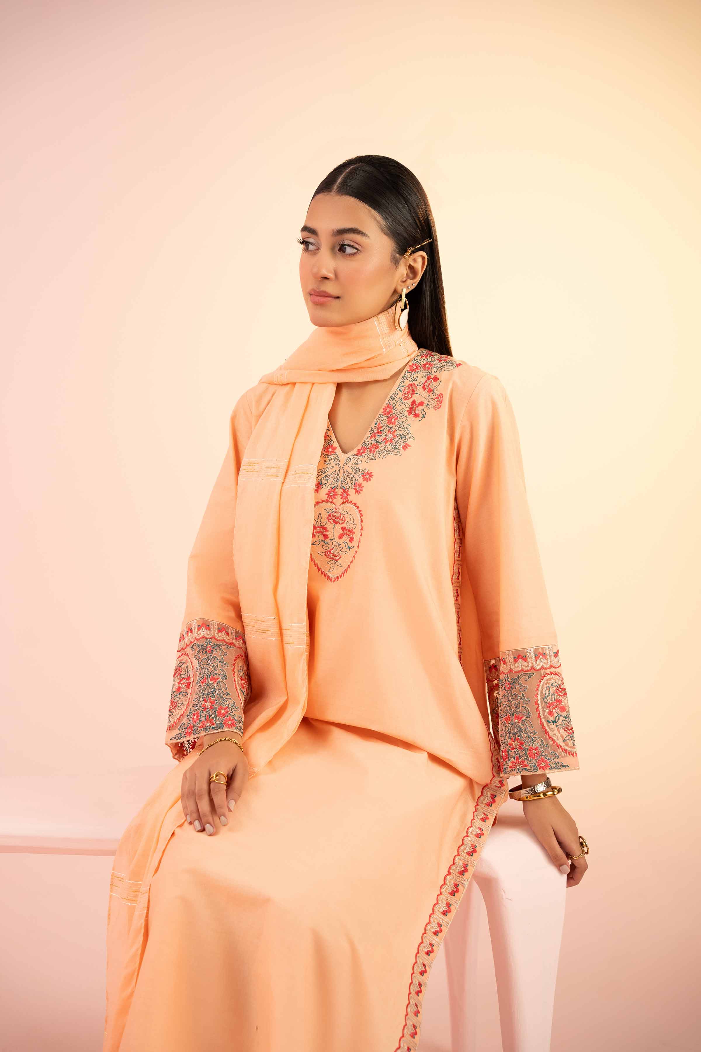 2 Piece - Embroidered Suit - PS25-54