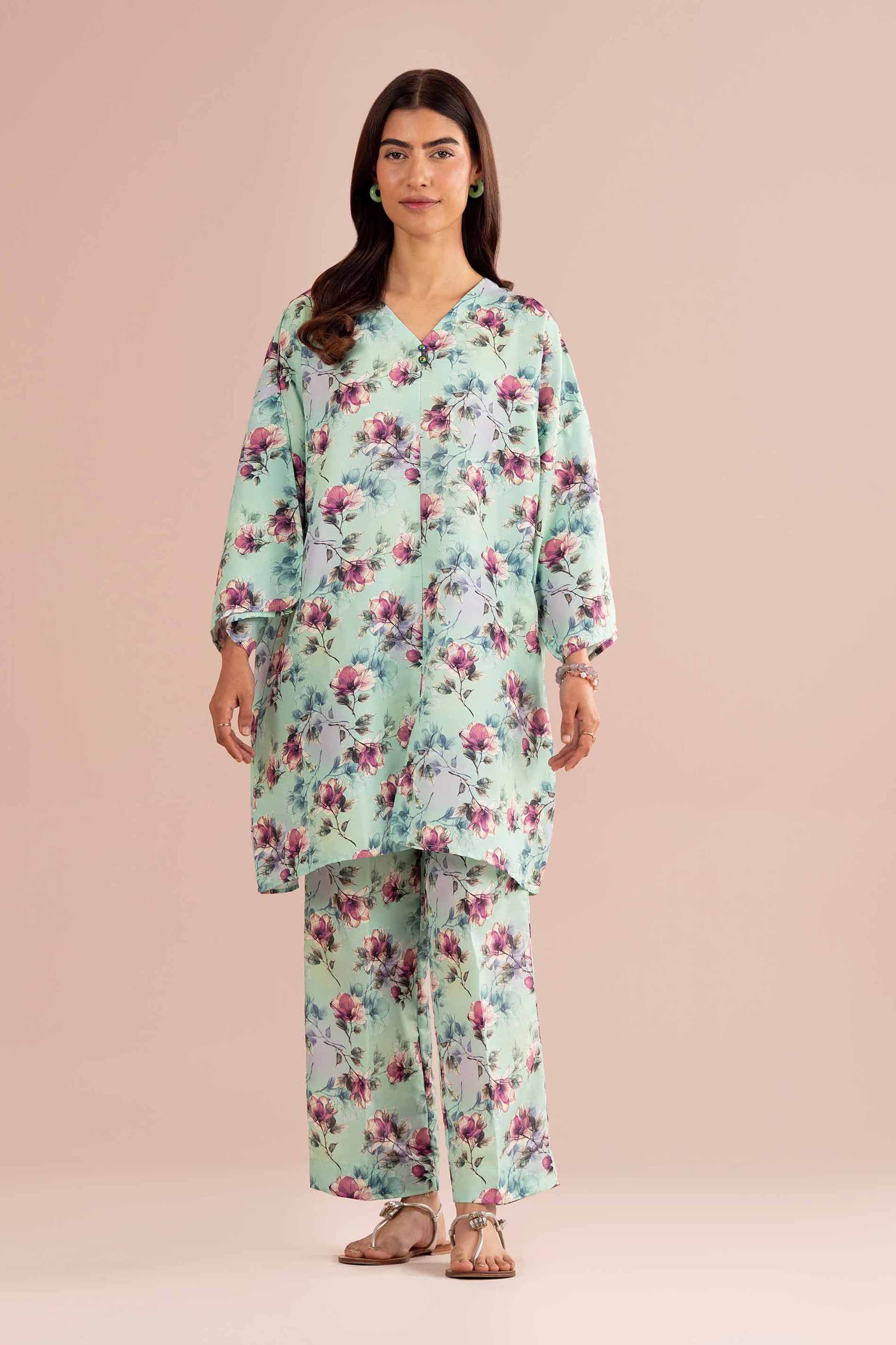 2 Piece - Printed Suit - PS26-67 Green Lawn 2PC Printed