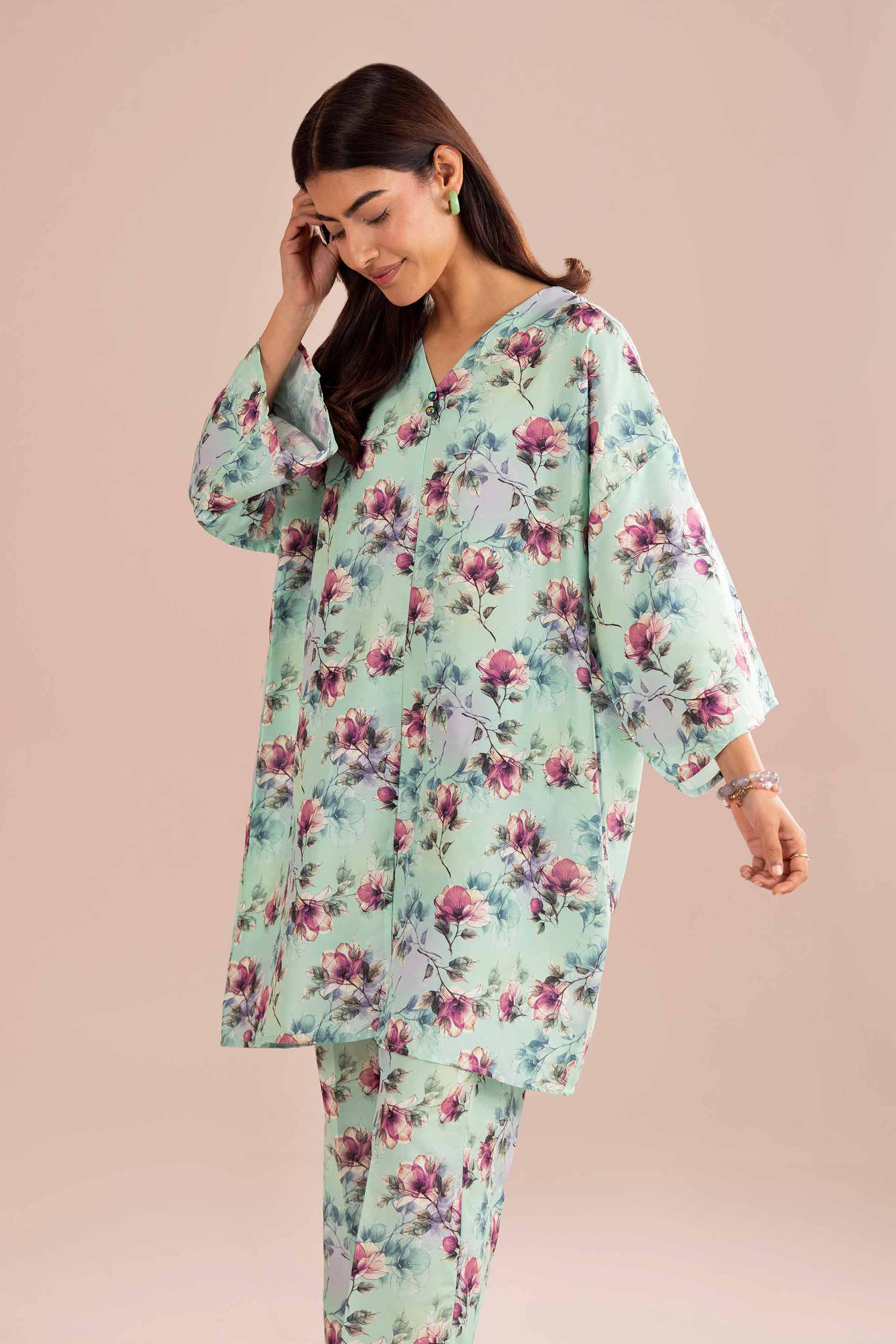 2 Piece - Printed Suit - PS26-67 Green Lawn 2PC Printed