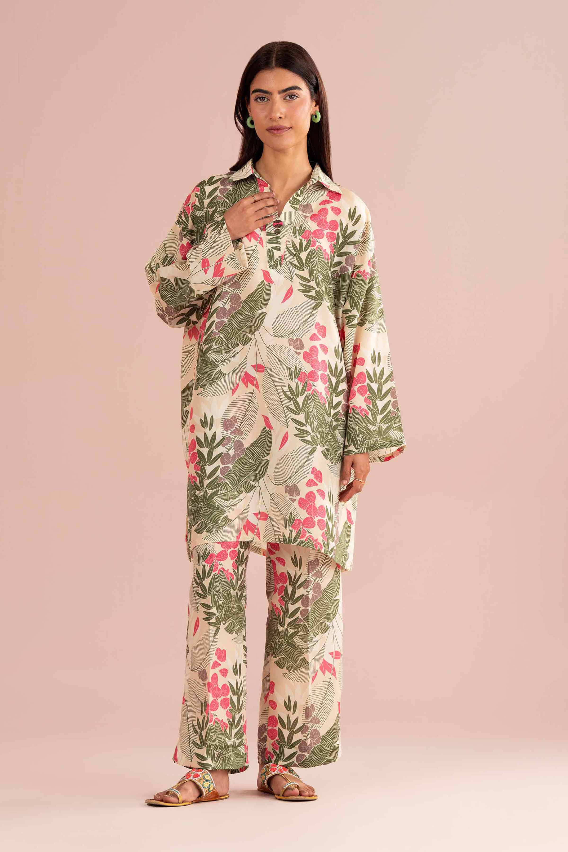 2 Piece - Printed Suit - PS26-68 Off White Lawn 2PC Printed READY TO WEAR