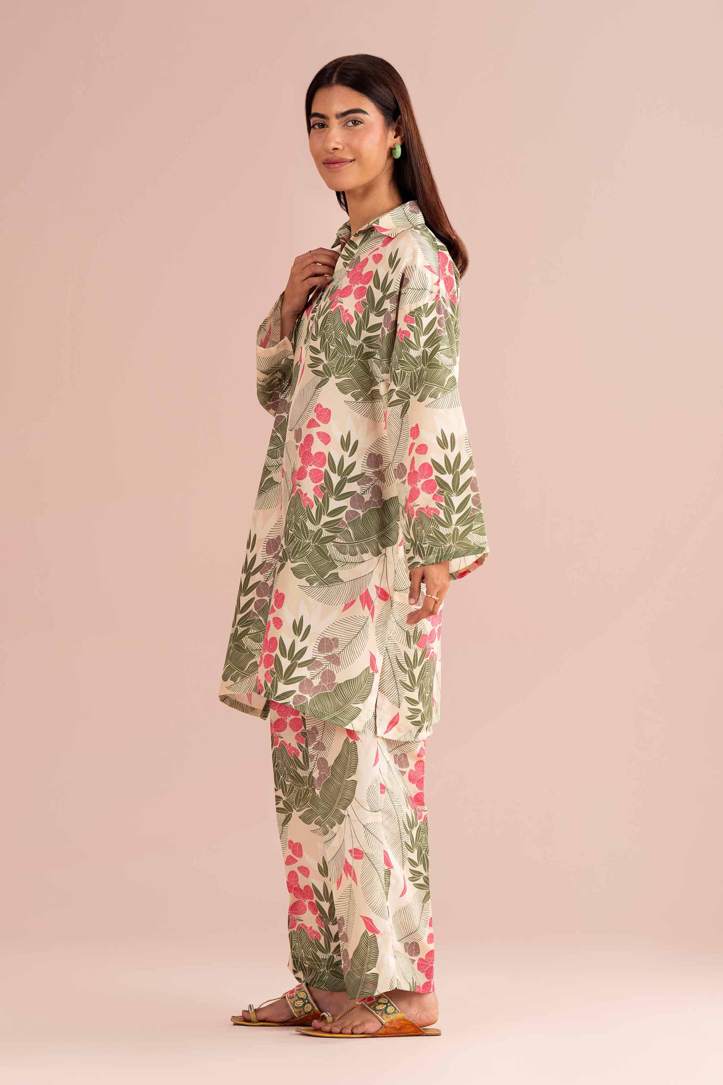2 Piece - Printed Suit - PS26-68 Off White Lawn 2PC Printed READY TO WEAR
