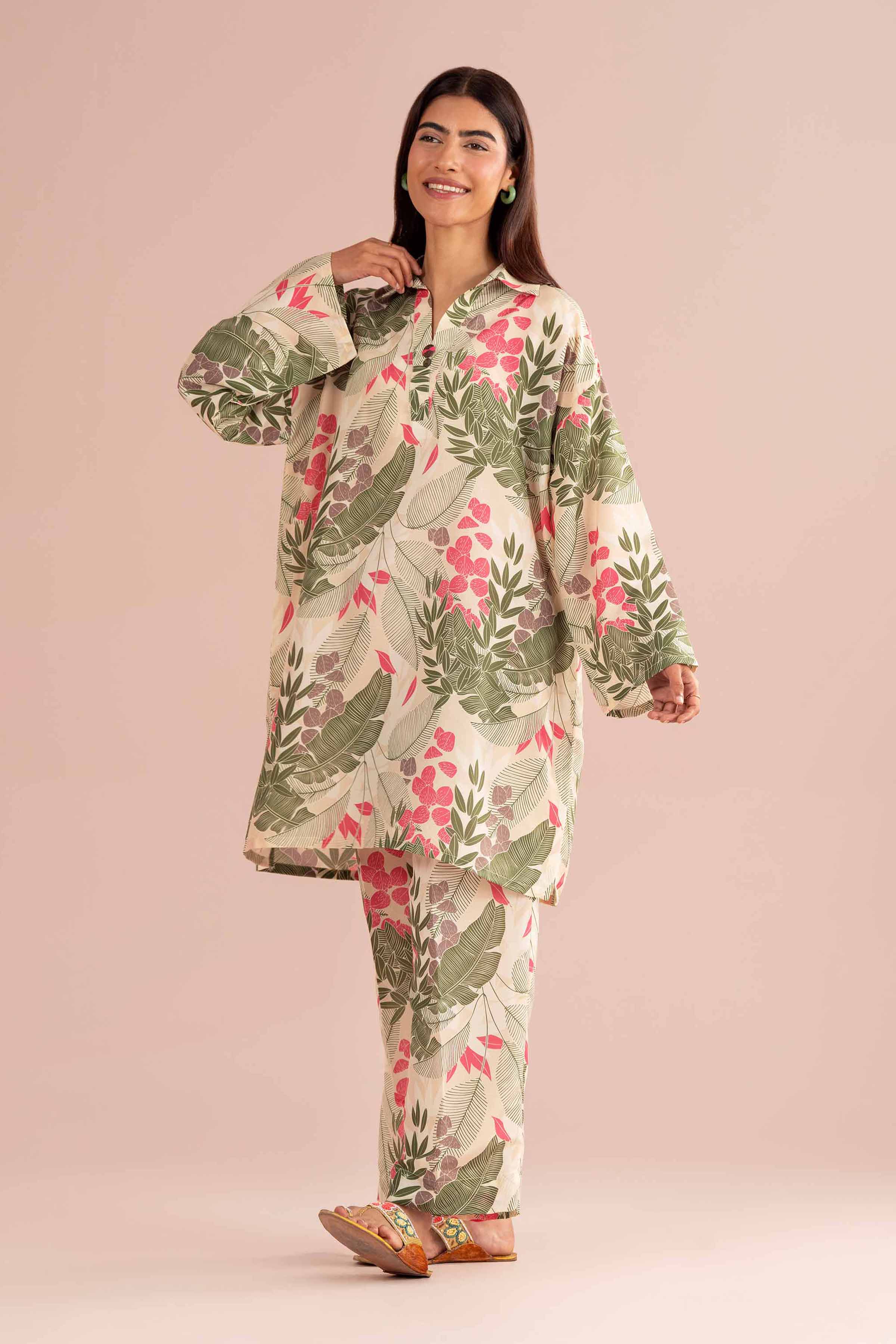 2 Piece - Printed Suit - PS26-68 Off White Lawn 2PC Printed READY TO WEAR