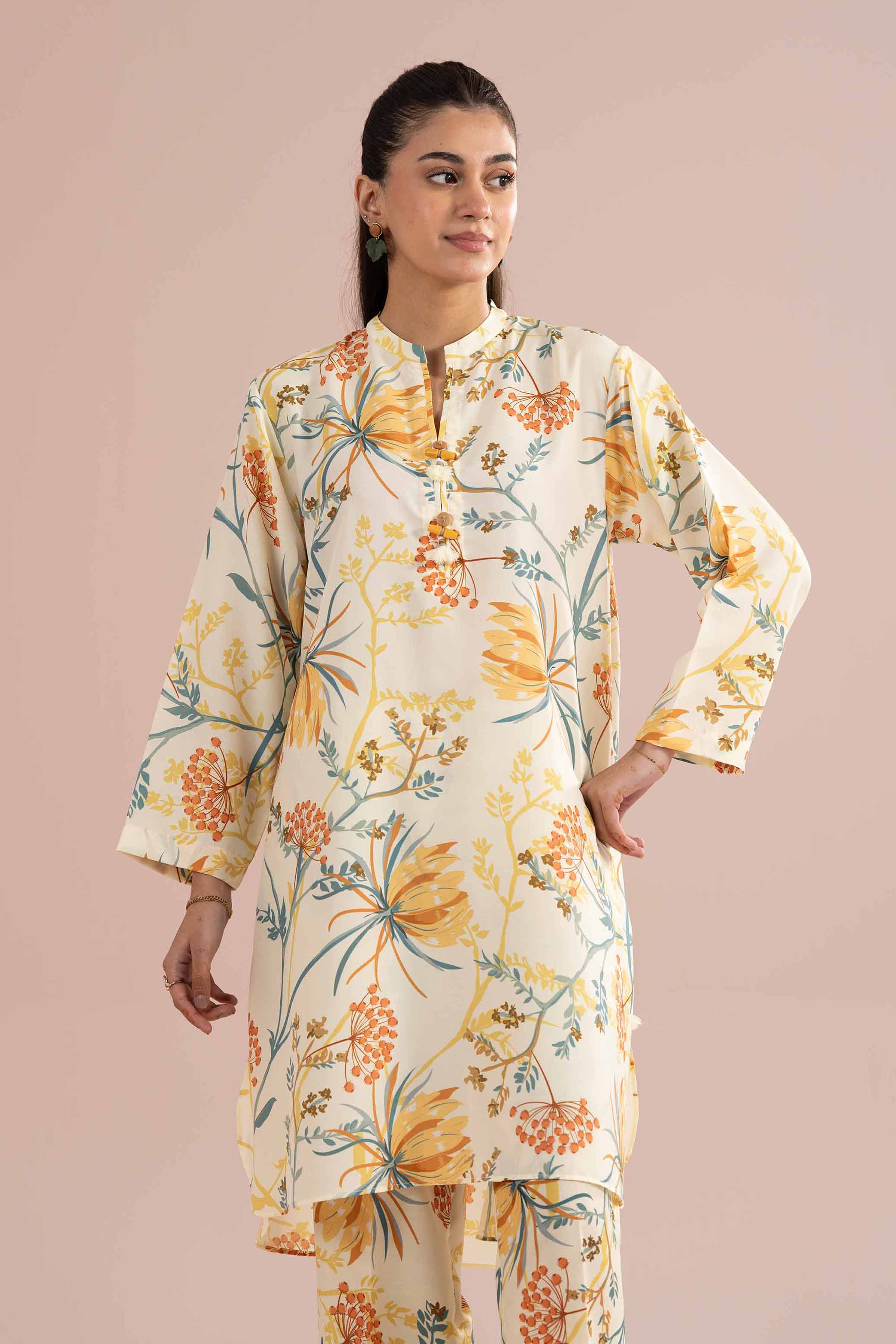 2 Piece - Printed Suit - PS26-69 Yellow Lawn 2PC Printed READY TO WEAR